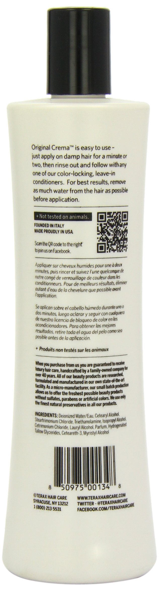 Terax Crema Original Moisturizing Daily Conditioner for Unisex, 16 Ounce