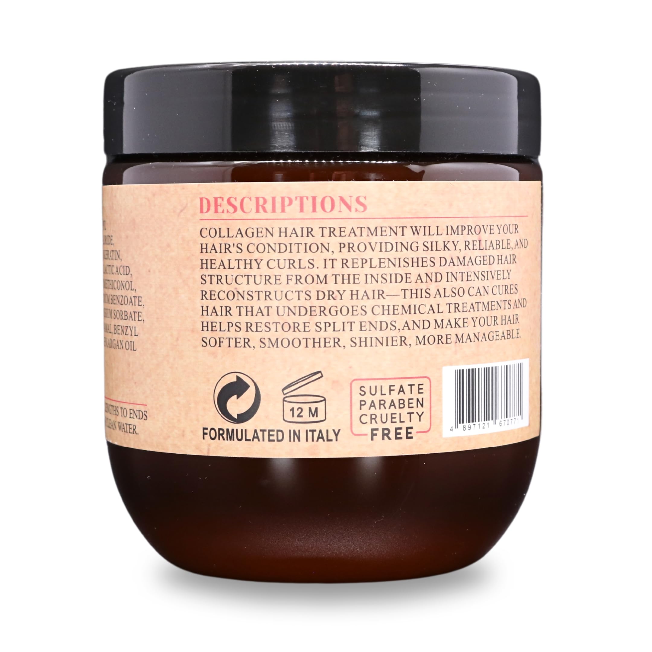 Luxury Trend Collagen Hair Mask For Damaged Hair - Hydrating And Repairing Formula, Promotes Growth And Thickness - Ideal For Cu