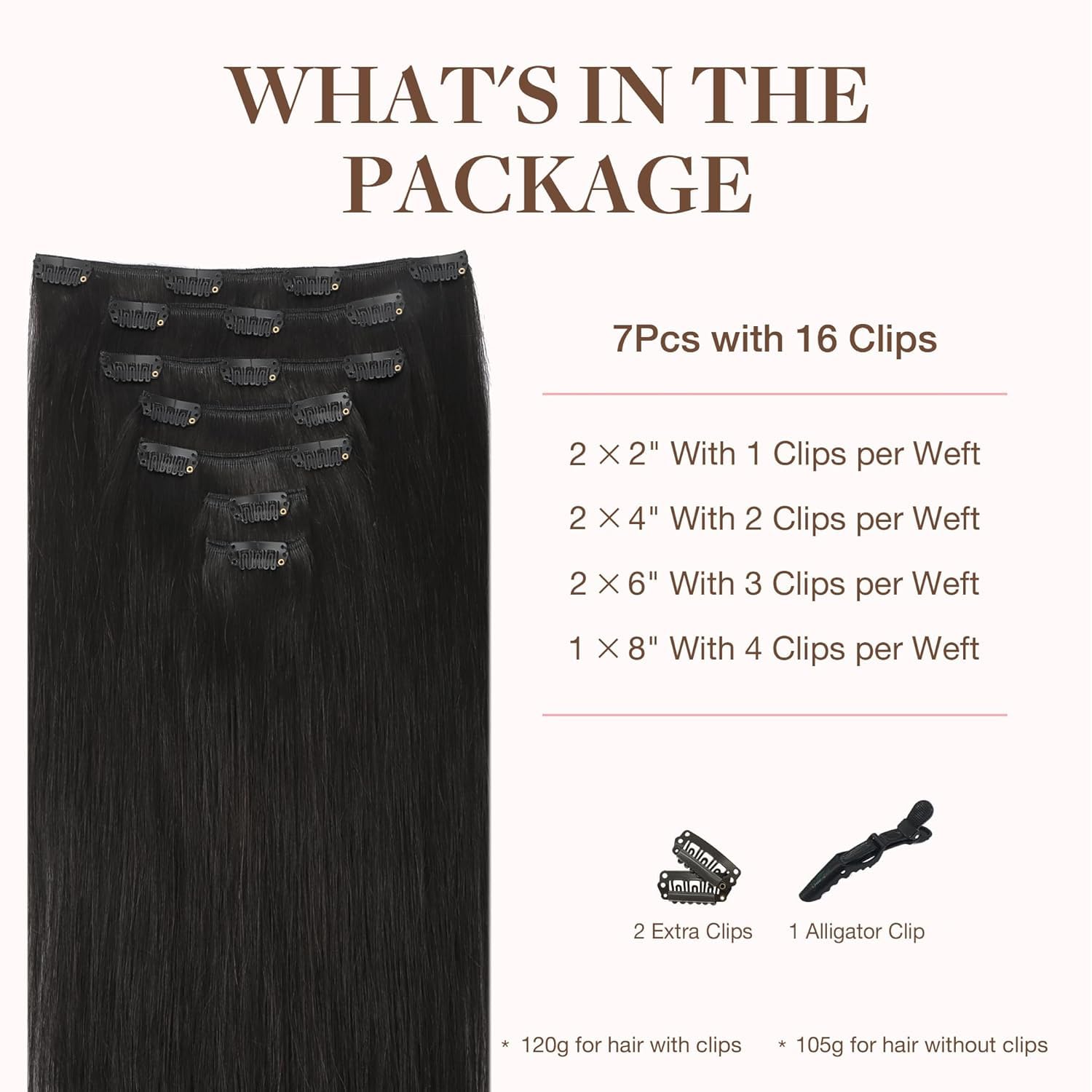 Goo Goo Clip In Hair Extensions Real Human Hair, Remy Human Hair Extensions Clip Ins For Women, Natural Human Hair, 12Inch 85G 7
