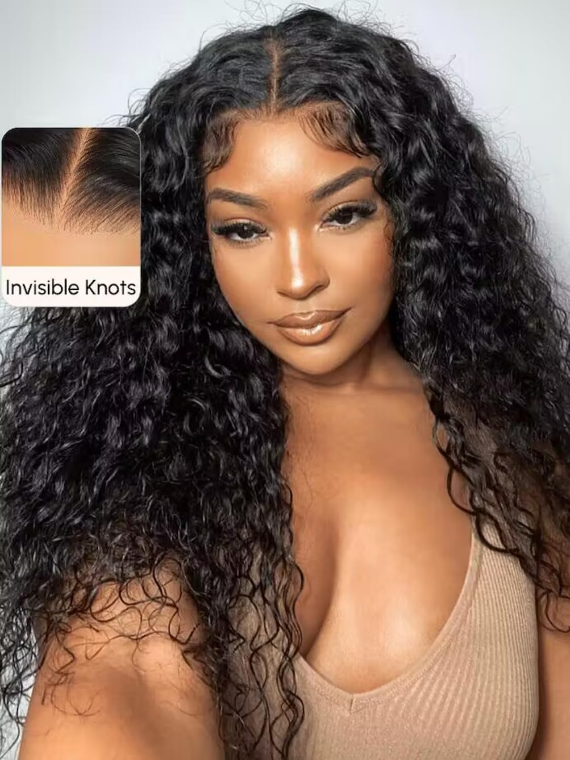 Unice Bye Bye Knots Glueless Wig Pre Plucked Pre Cut Water Wave 7X5 Lace Front Wigs Human Hair Wet And Wavy Put On And Go Gluele