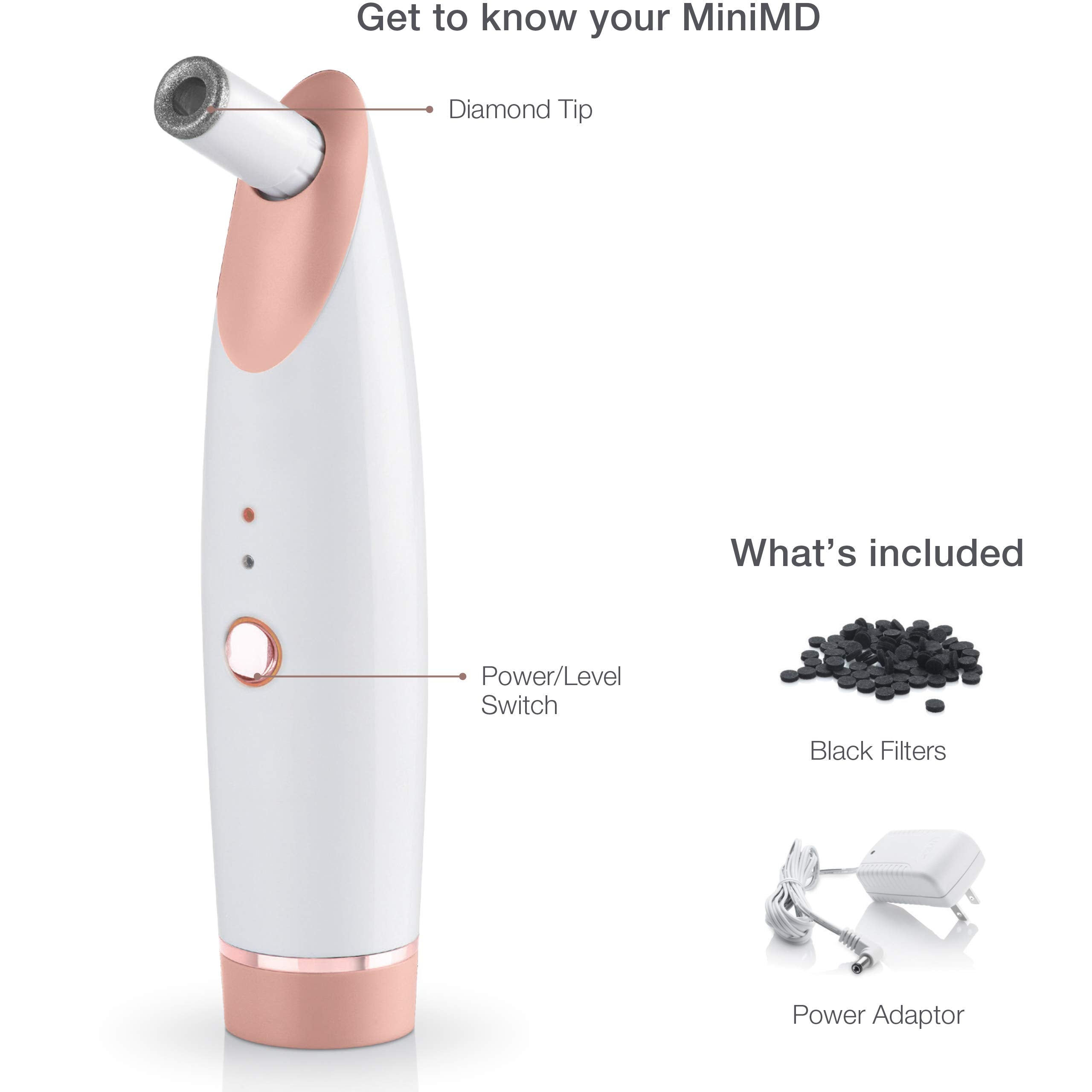 Trophy Skin MiniMD - Mini Handheld Microdermabrasion System - Improves Texture and Skin Tone