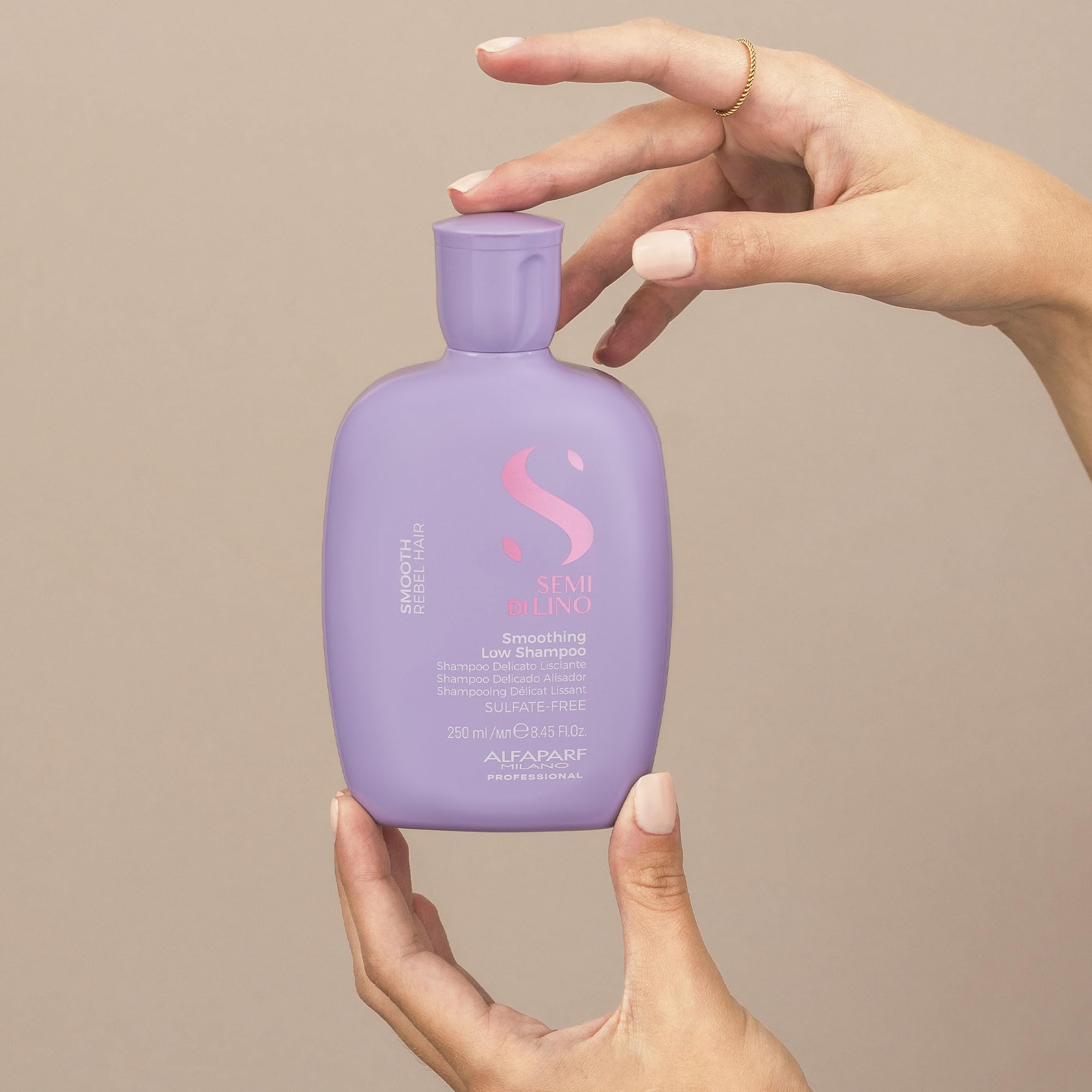 Alfaparf Milano Semi Di Lino Smooth Low Shampoo For Frizzy & Rebel Hair, Sulfate Free, Straightens Controls Hydrates, Smoothes U