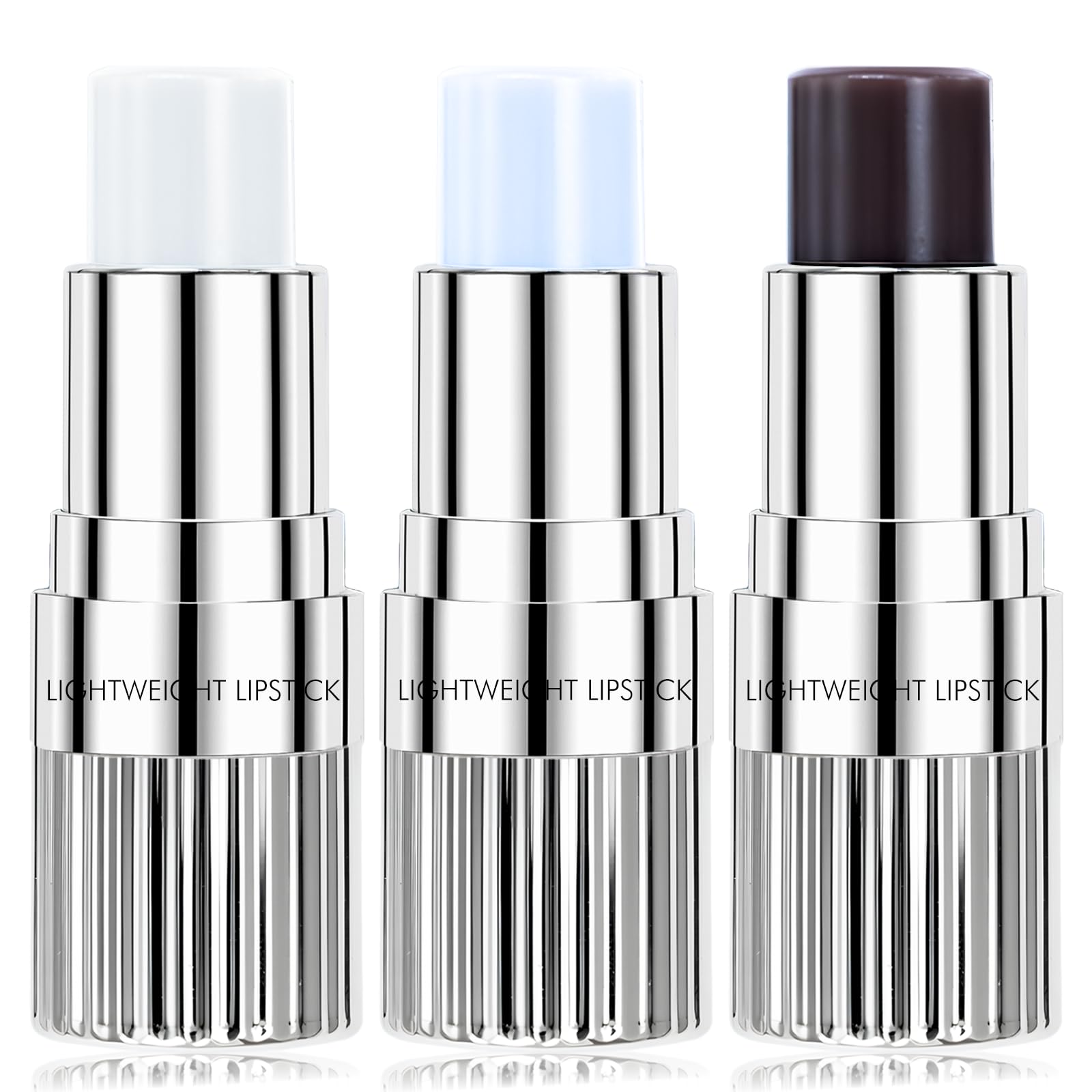 Wugbc 3 Colors Tinted Lip Balm Clear Black Blue Color Changing Lipstick Hydrating Lightweight Daily Lip Moisturizer for Dry Crac