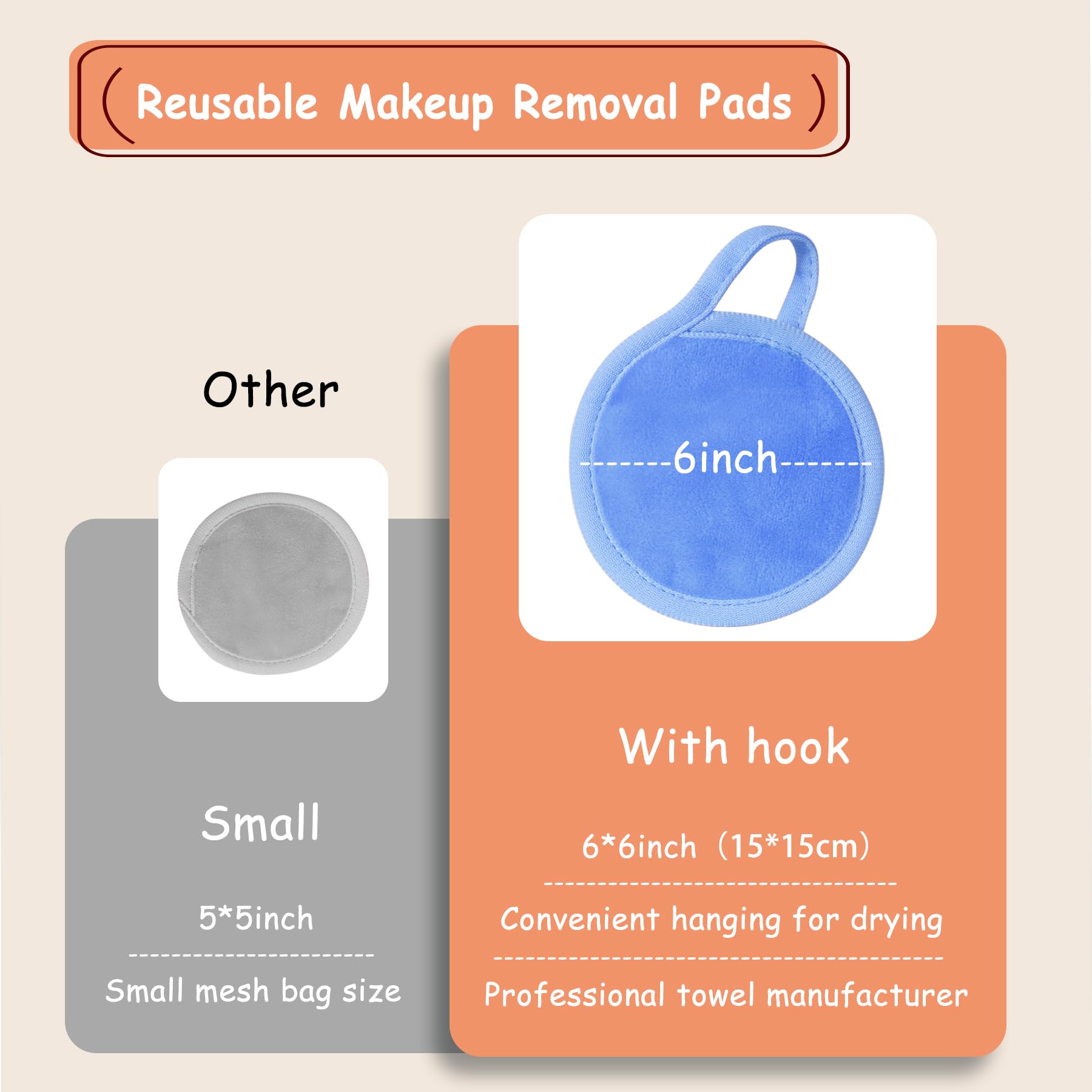 Nugilla Reusable Makeup Remover Pads, 18 Packs Microfiber Face Cloth With A Washable Laundry Bag, Reusable Rounds Towels For Fac