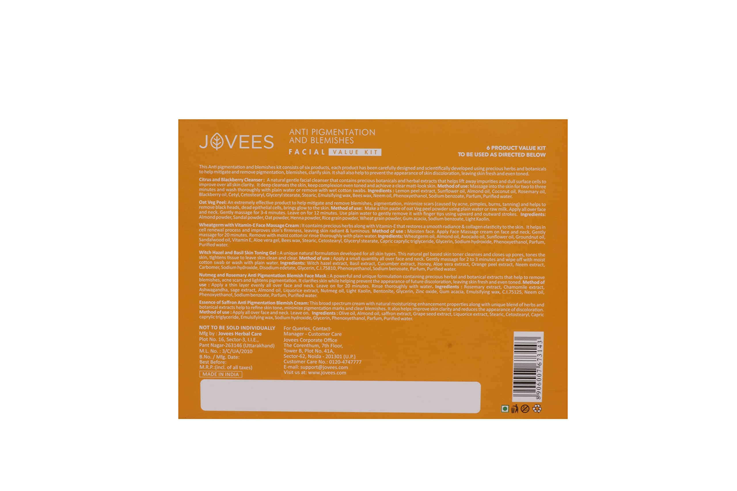 Jovees Anti Pigmentation and Blemishes Kit