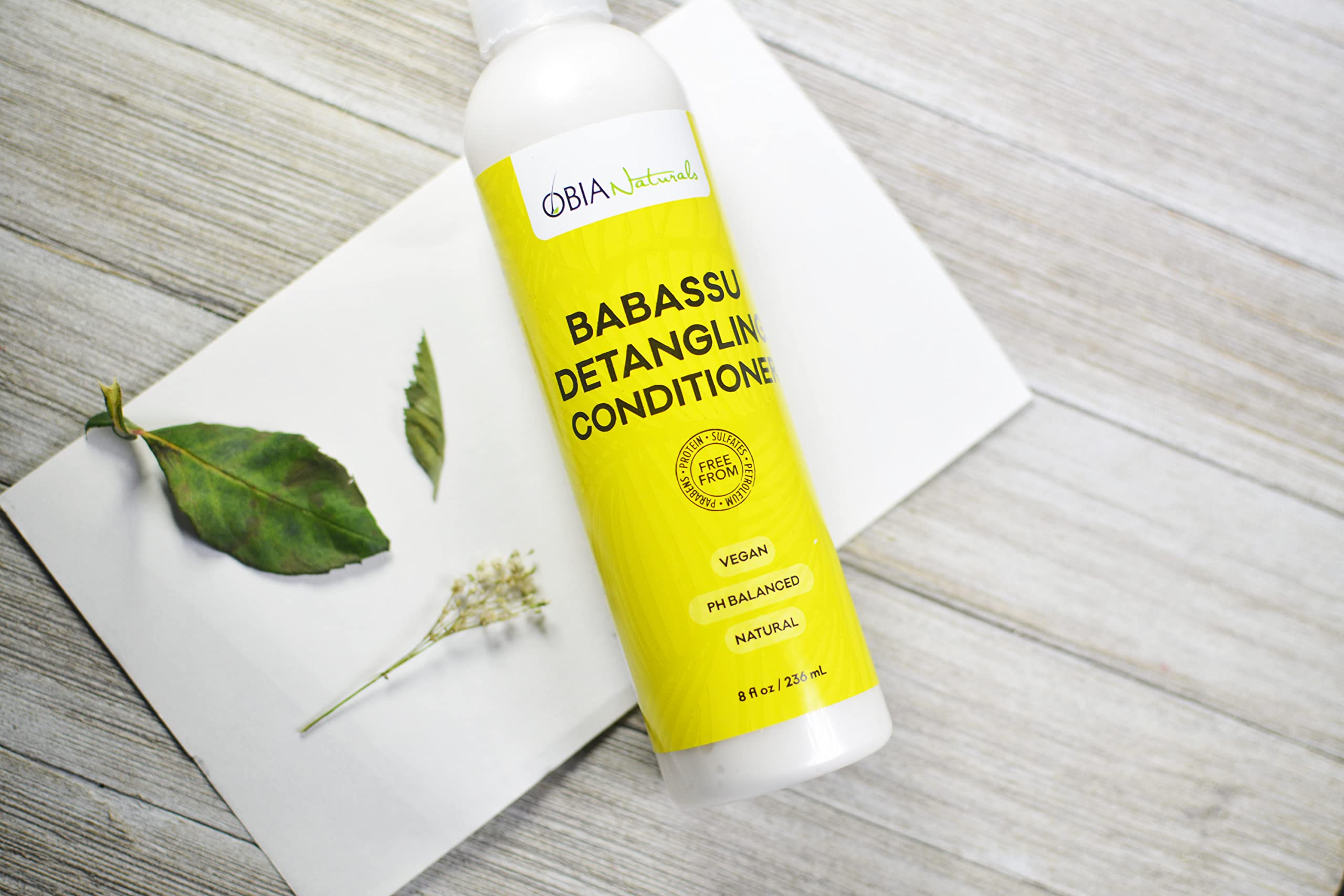 OBIA Naturals Babassu Detangling Conditioner, 8 Fl Oz, White, Smooths and Moisturizes Hair