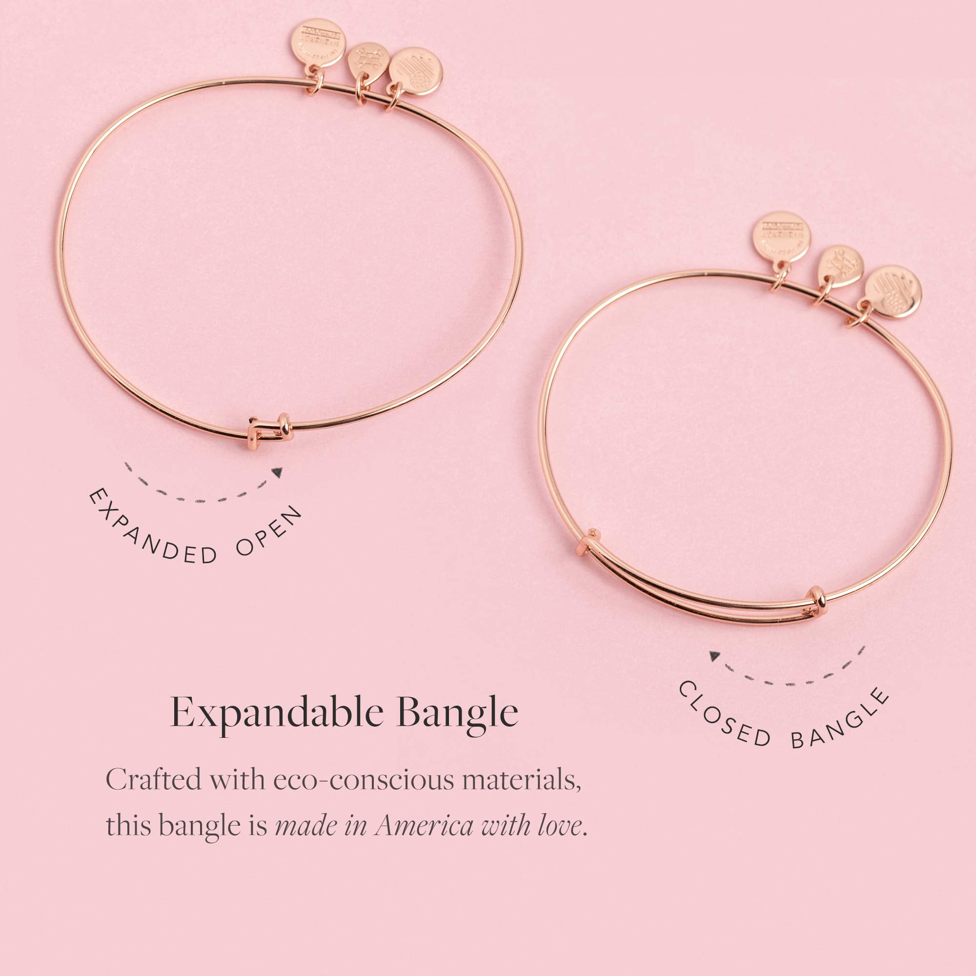 Alex and Ani Because I Love You Daughter Expandable Wire Bangle Bracelet for Women, Most Precious Gift Charm, Shiny Antique Gold