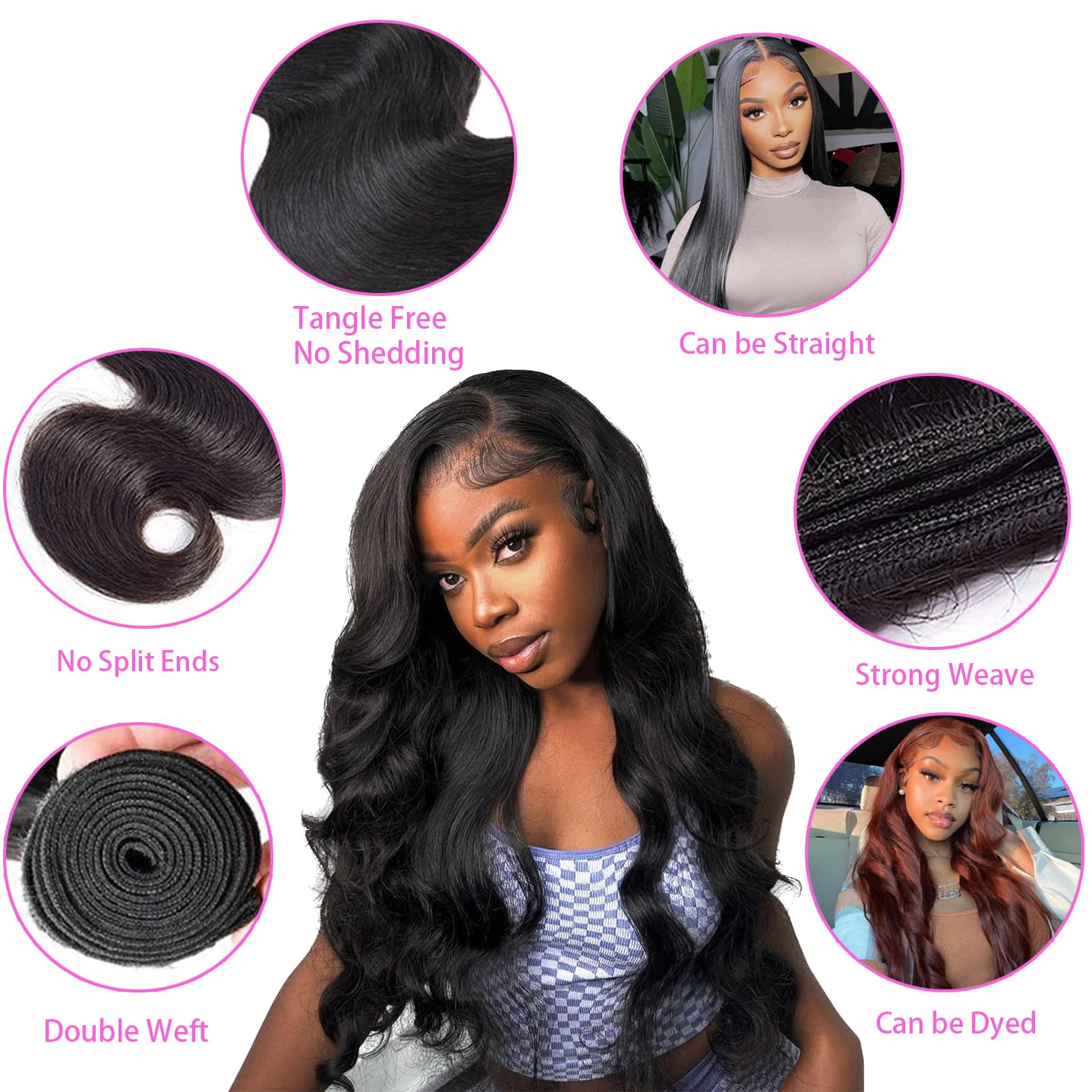 Releek Closure With 4 Bundles Brazilian Body Wave Bundles With Closure 100% Body Wave Virgin Remy Hair Weft Human Hair Bundles W