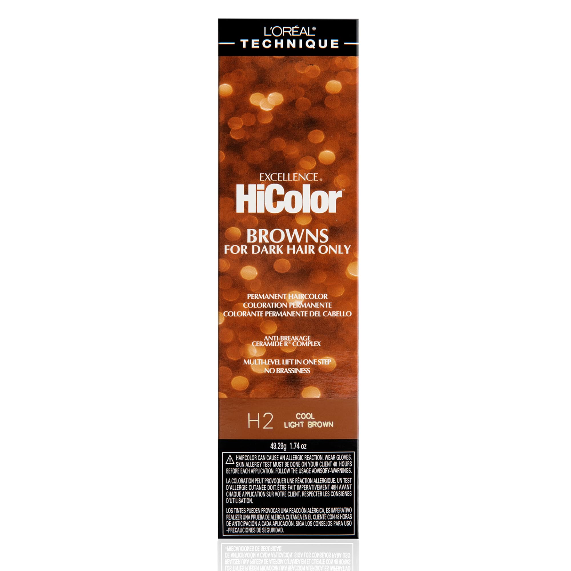 LOral Technique HiColor Browns & Blondes Permanent Hair Color | Lifts Dark Hair in One Step | No Brassiness | Rich, Smooth Cr