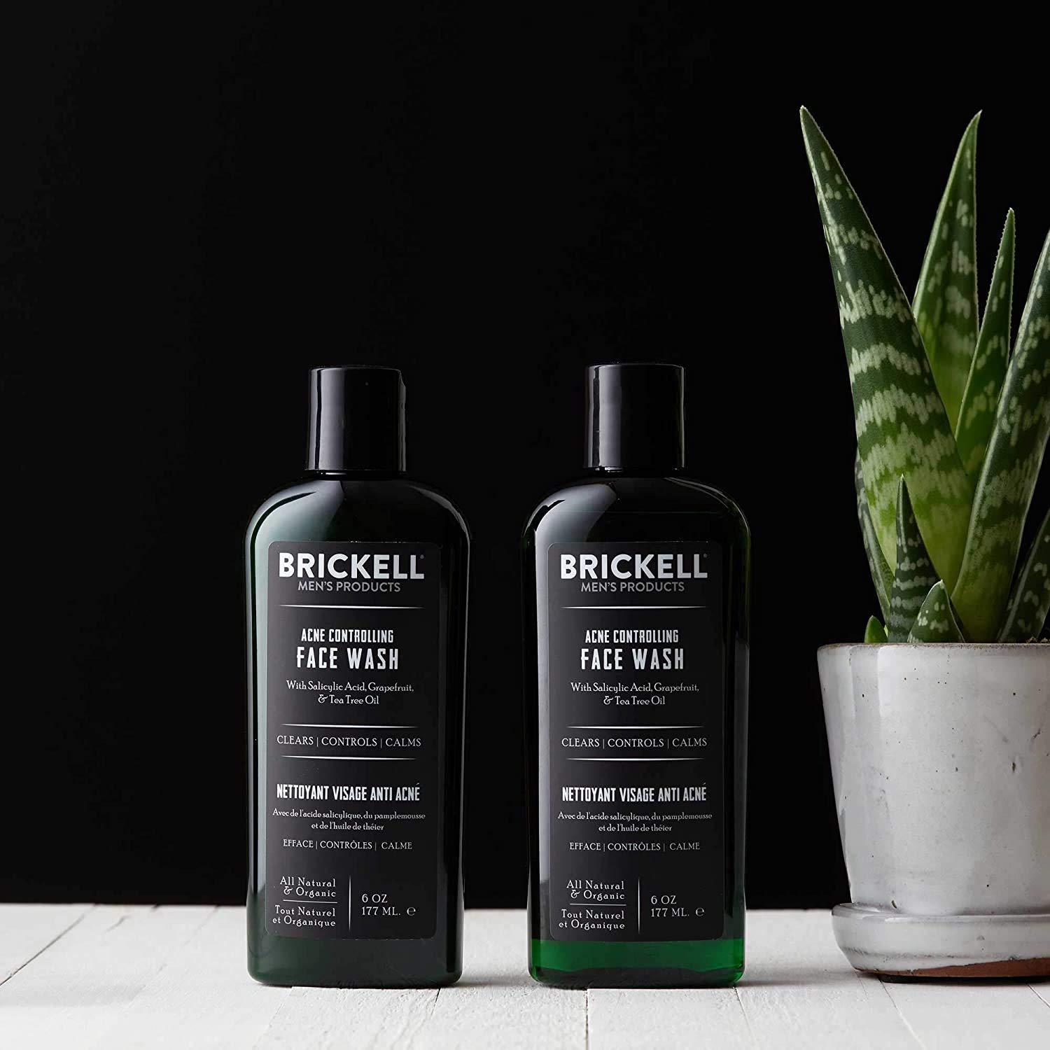 Brickell Men's Acne Face Wash for Men, Natural and Organic Men's Acne Face Wash to Cleanse Skin and Eliminate Acne, Clears Break