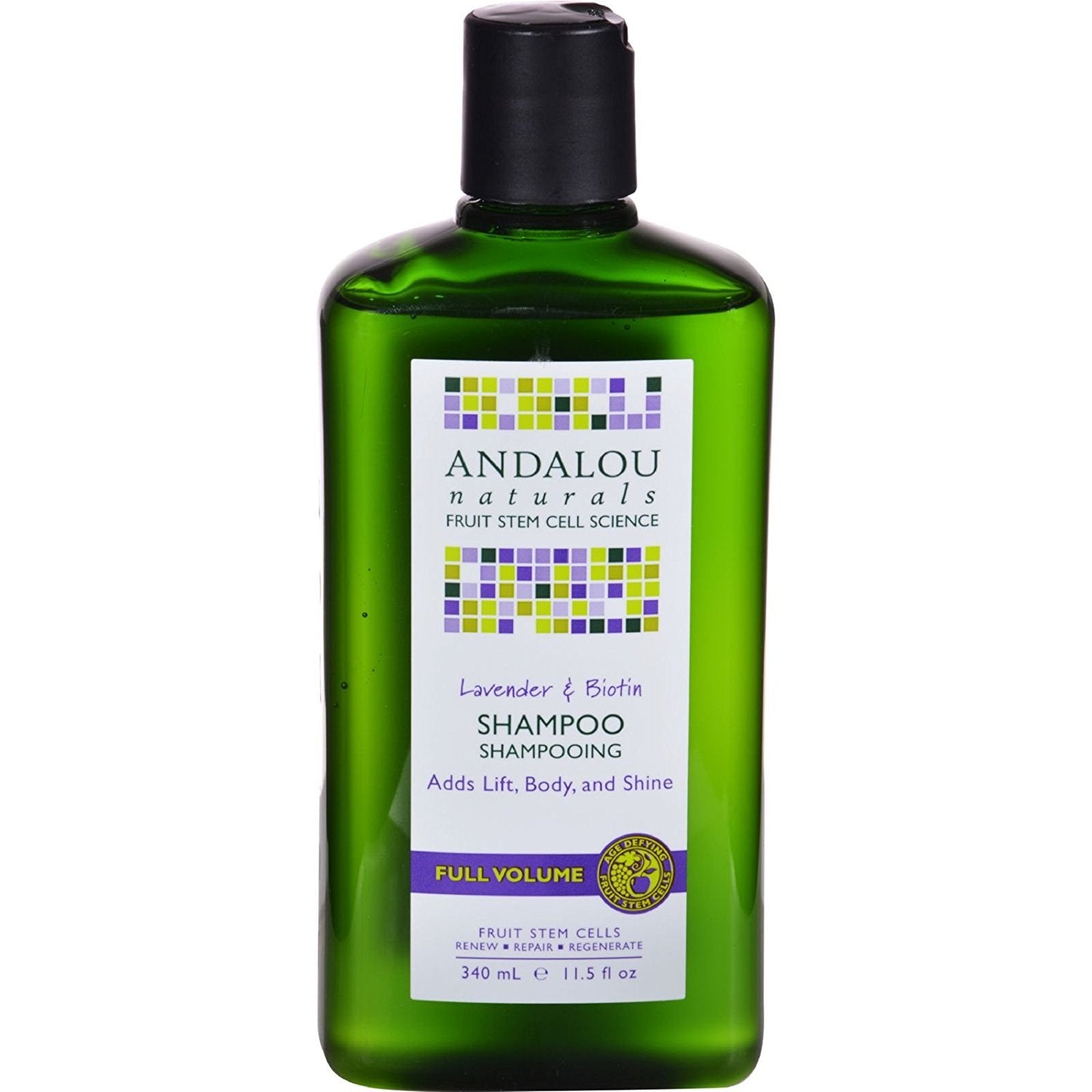 2 Packs of Andalou Naturals Full Volume Shampoo Lavender and Biotin - 11.5 Fl Oz