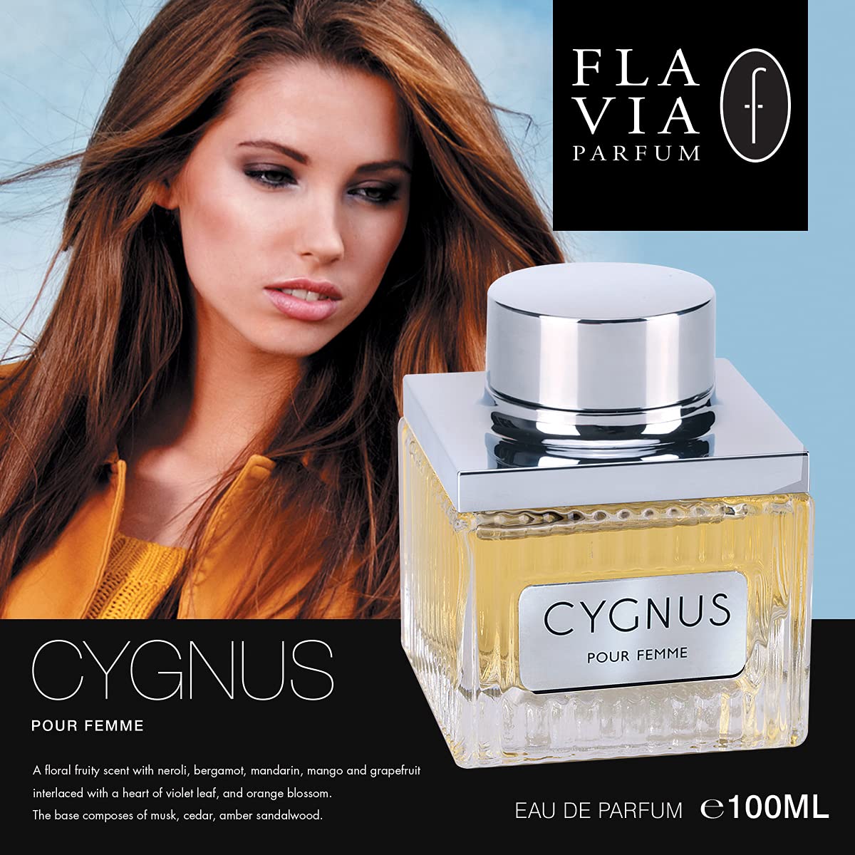Flavia ARMAF Cygnus Pour Femme for Women Eau de Parfum Spray, 3.4 Ounce