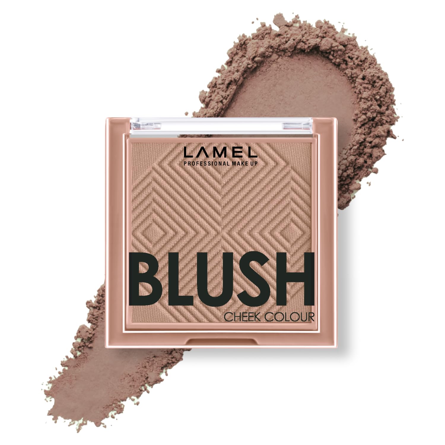 Lamel Blush Cheek Taupe Color Mini - Natural, Lightweight, Smooth, Blendable Powder - Shading & Contouring - 4 Universal Shades