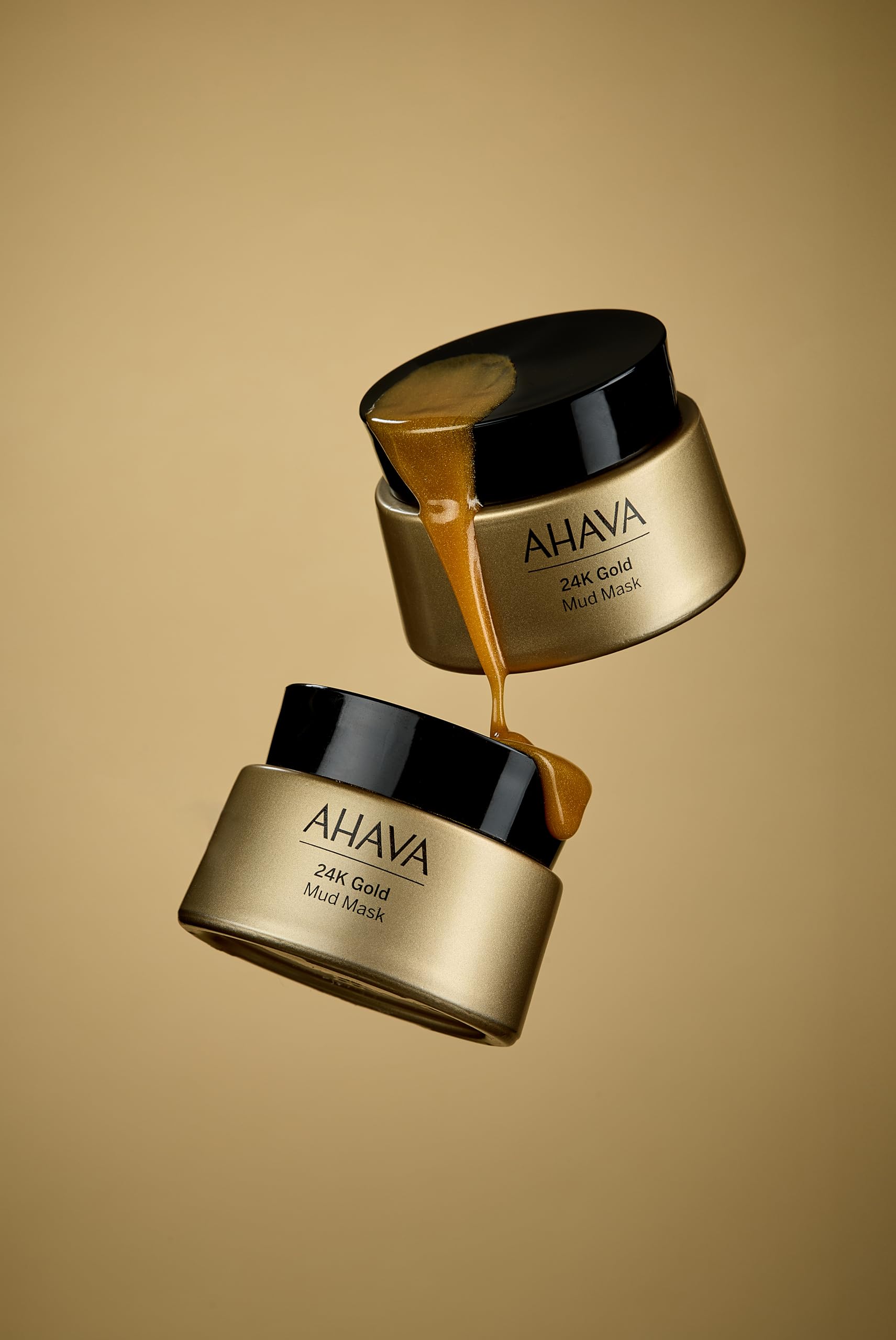 Ahava 24K Gold Mineral Mud Mask - Luxury Mud Mask For Refined, Luminously Radiant Skin, Smoothes, Firms & Illuminates, Includes