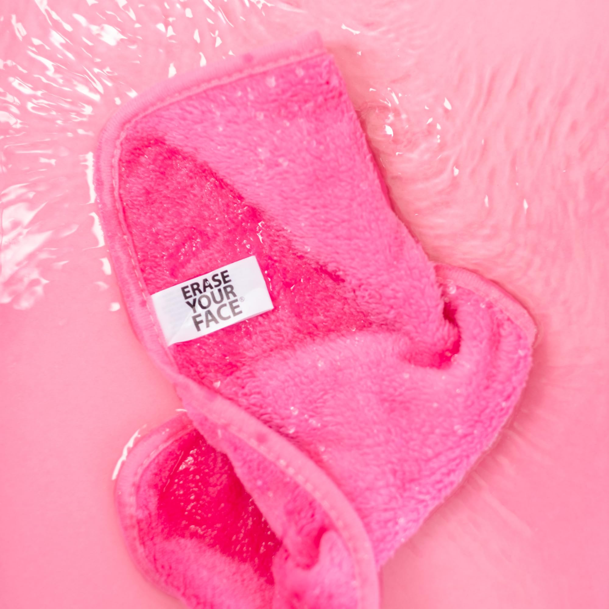 Erase Your Face Makeup Remover Cloths - Reusable Microfiber Face Towels To Cleanse & Remove Makeup - Water Activated, Dual-Sided