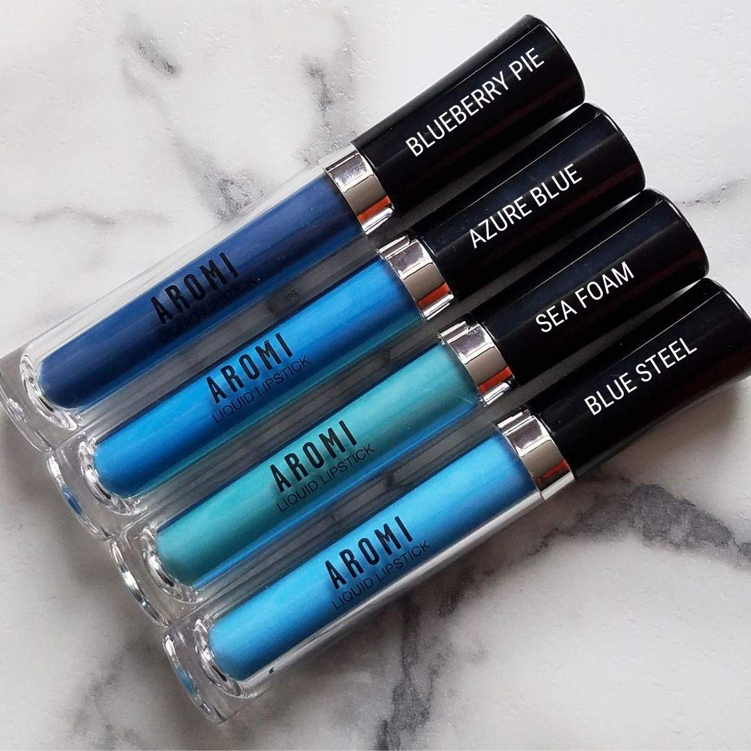 Aromi Baby Blue Matte Liquid Lipstick, Light, Sky Blue Lip Color, Vegan And Cruelty-Free Beauty, Long-Lasting, Waterproof (Baby