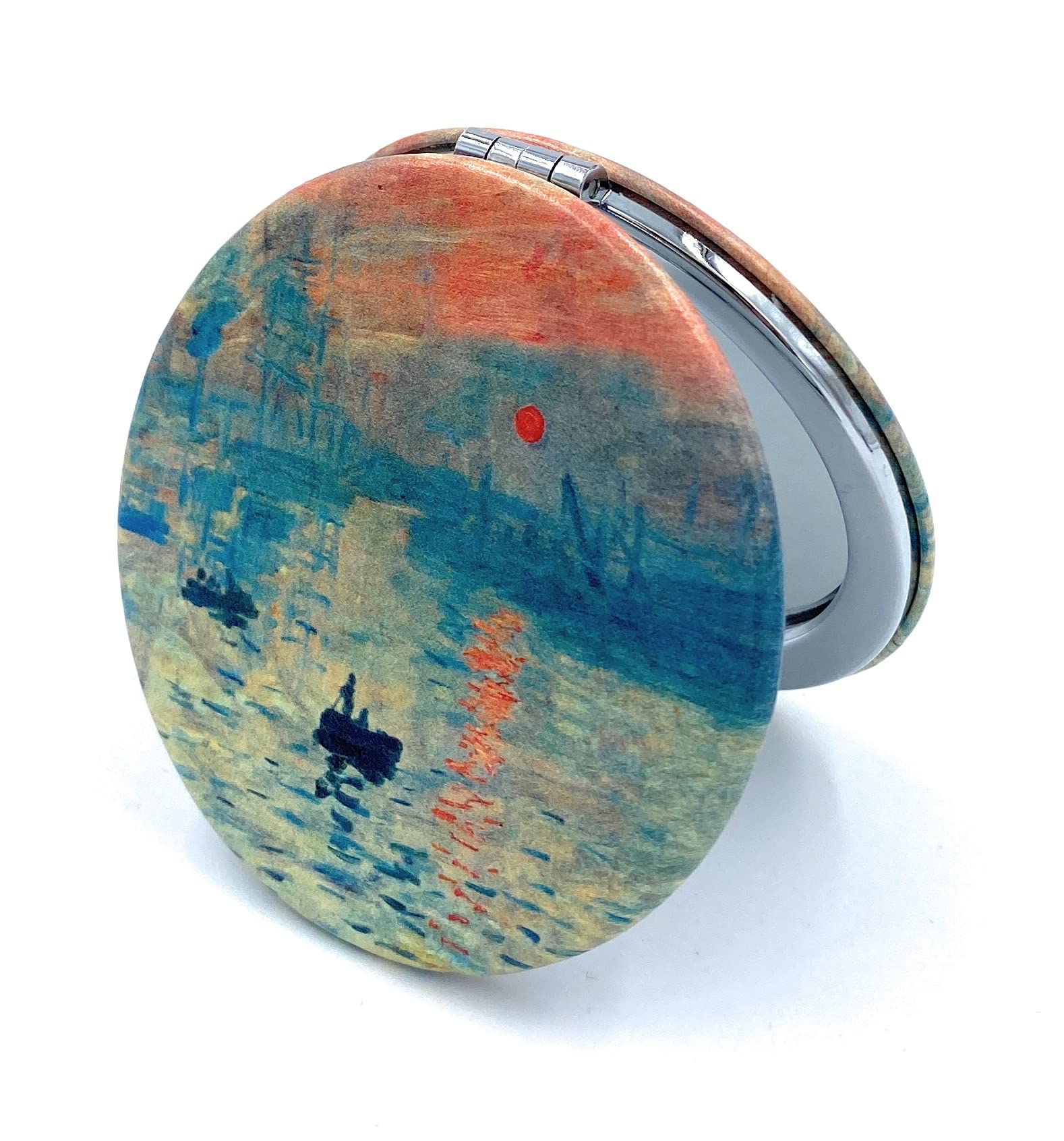 Purse Mirror Compact Small Mirror Magnifying Mini Mirror Travel Mirror Purse Size Mirror Pink Vanity Mirror Monet Sunrise Art Gi