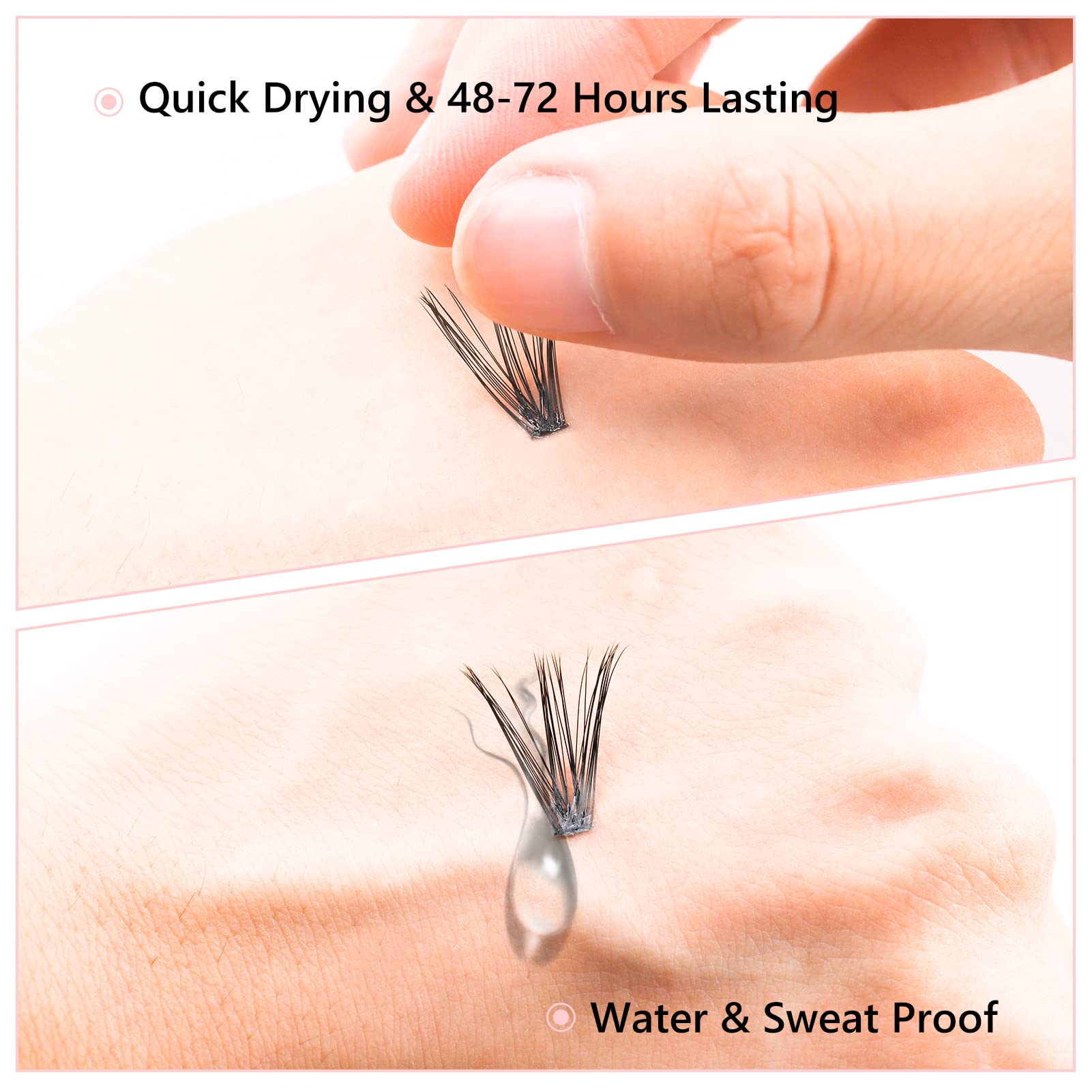 Lash Cluster Glue Diy Lash Extension Kit Lash Bond Cluster Lashes Glue Waterproof Clear Eyelash Glue Latex Free Individual Lashe