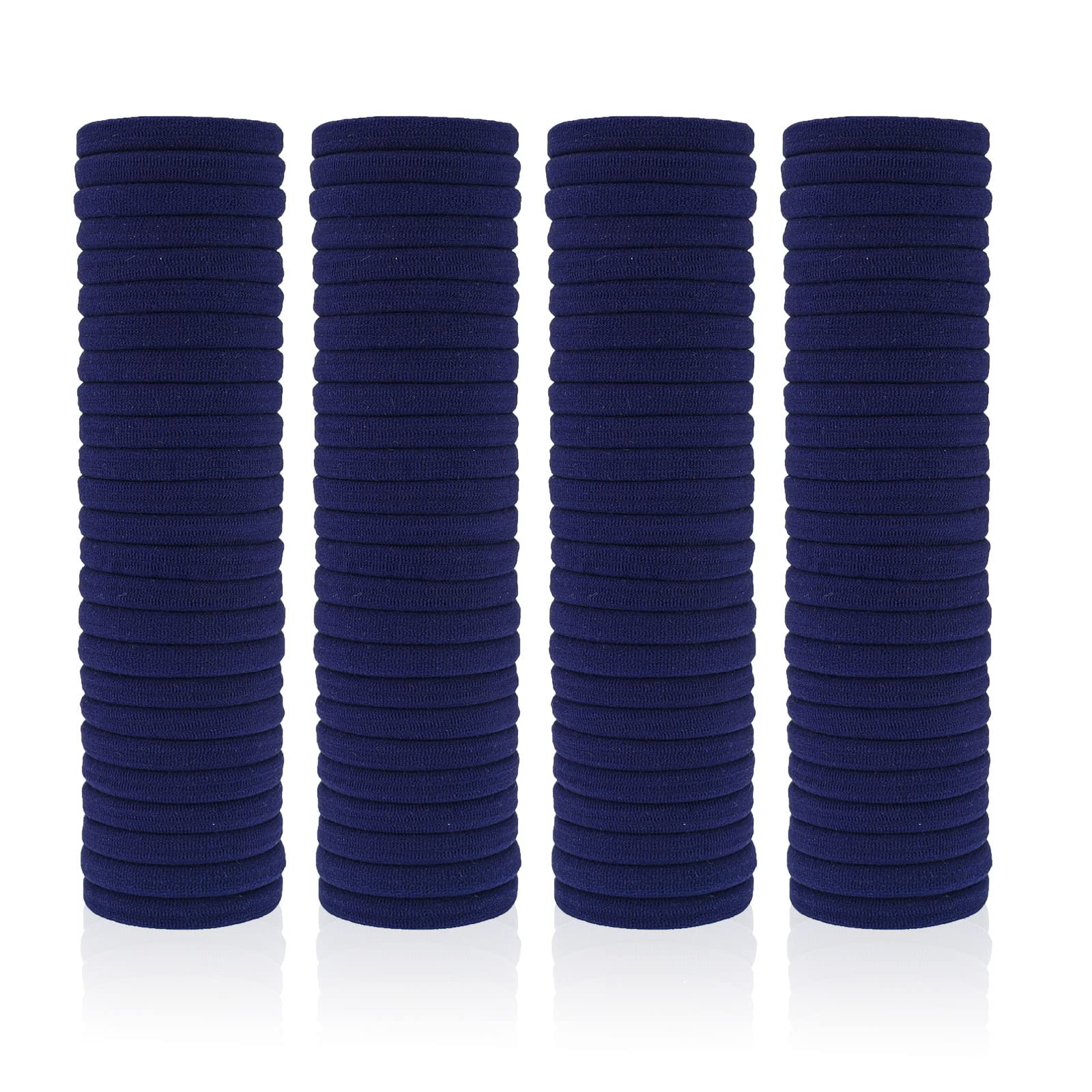 100 Pack Seamless Hair Ties For Women Girls Ponytail Holders For Thick Hair (Navy)