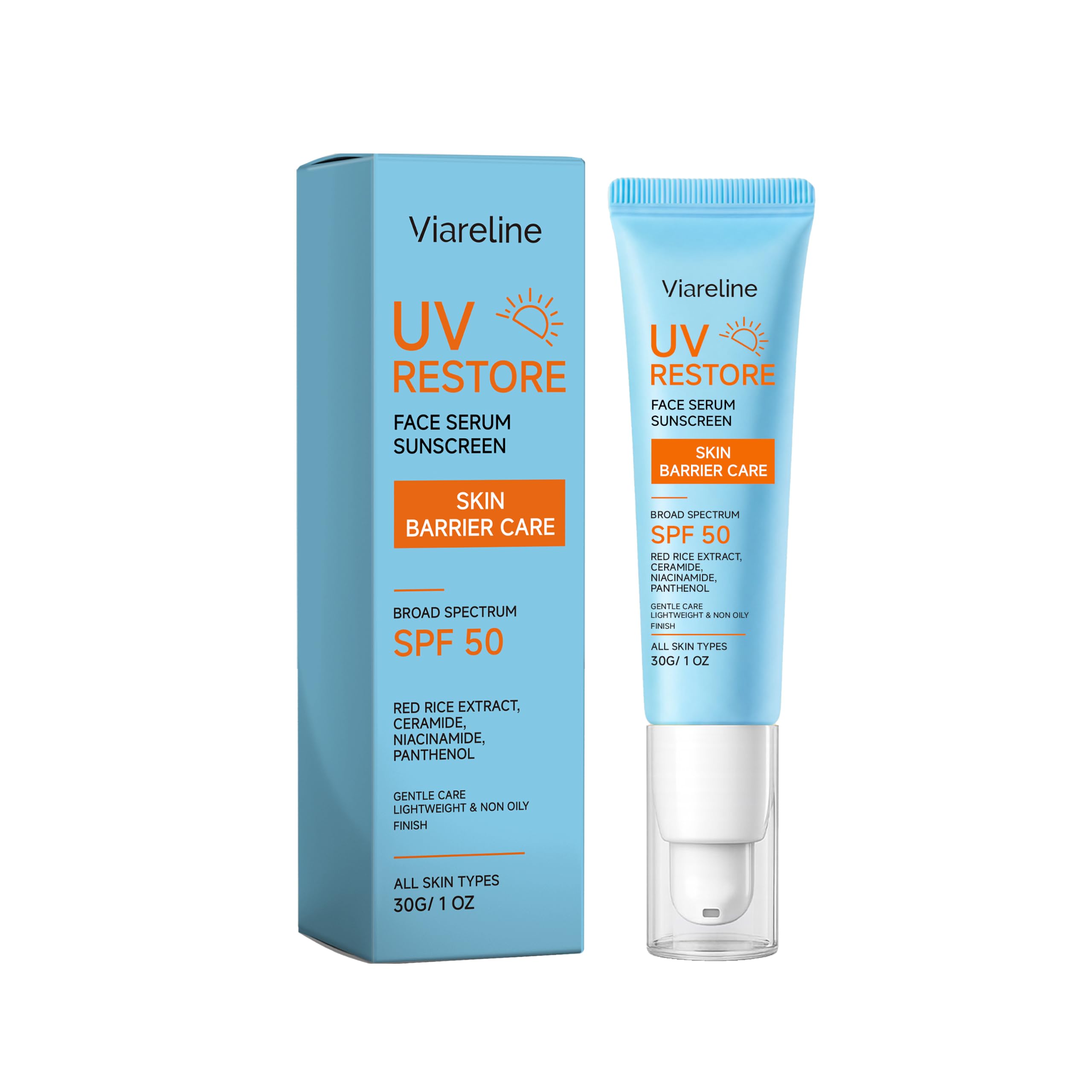 Viareline UV Restore Face Serum Sunscreen SPF 50, 30g