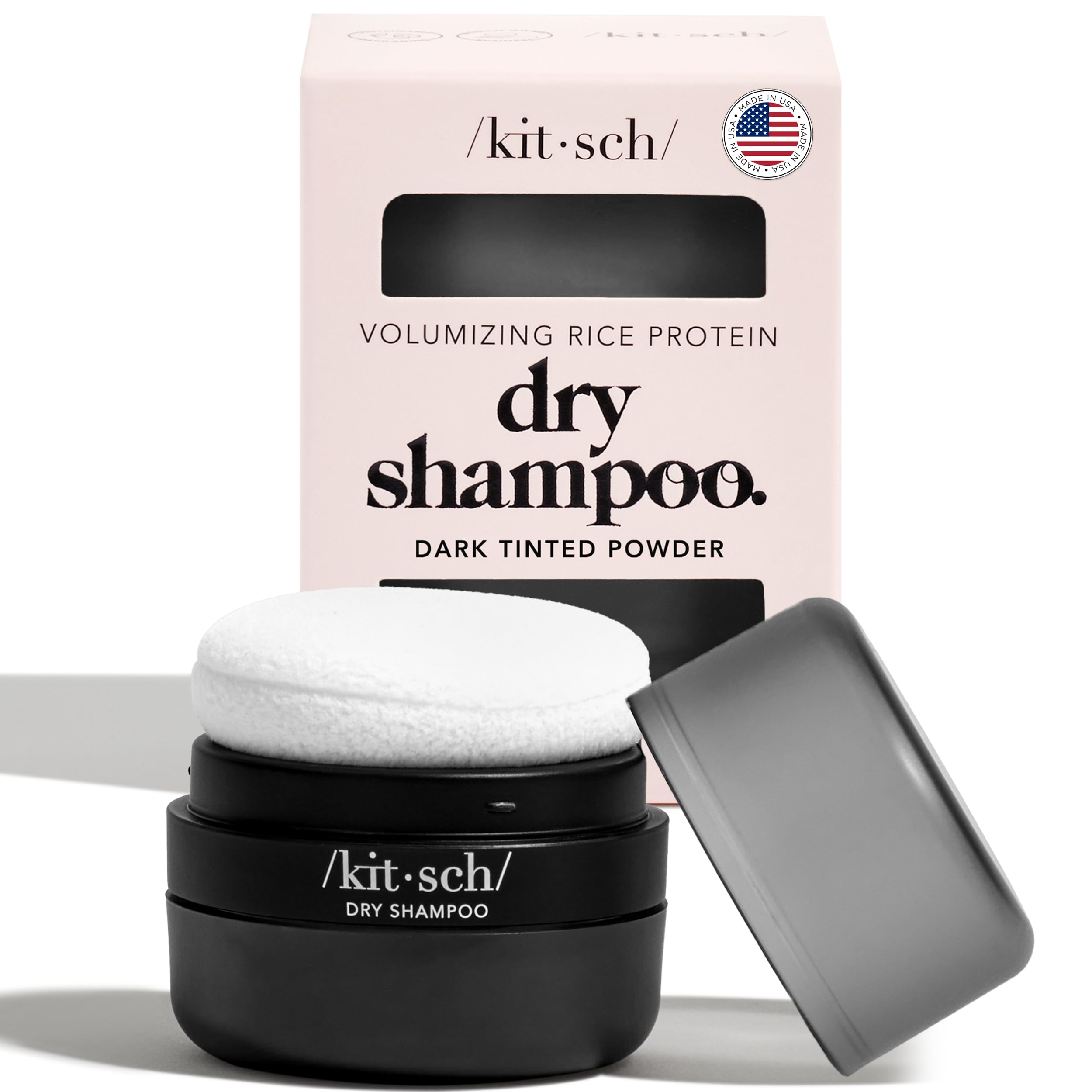 Kitsch Dry Shampoo for Women | Texture Powder for Men - Volumizing Dark Hair Powder, Unscented, Organic, No White Cast, Paraben 