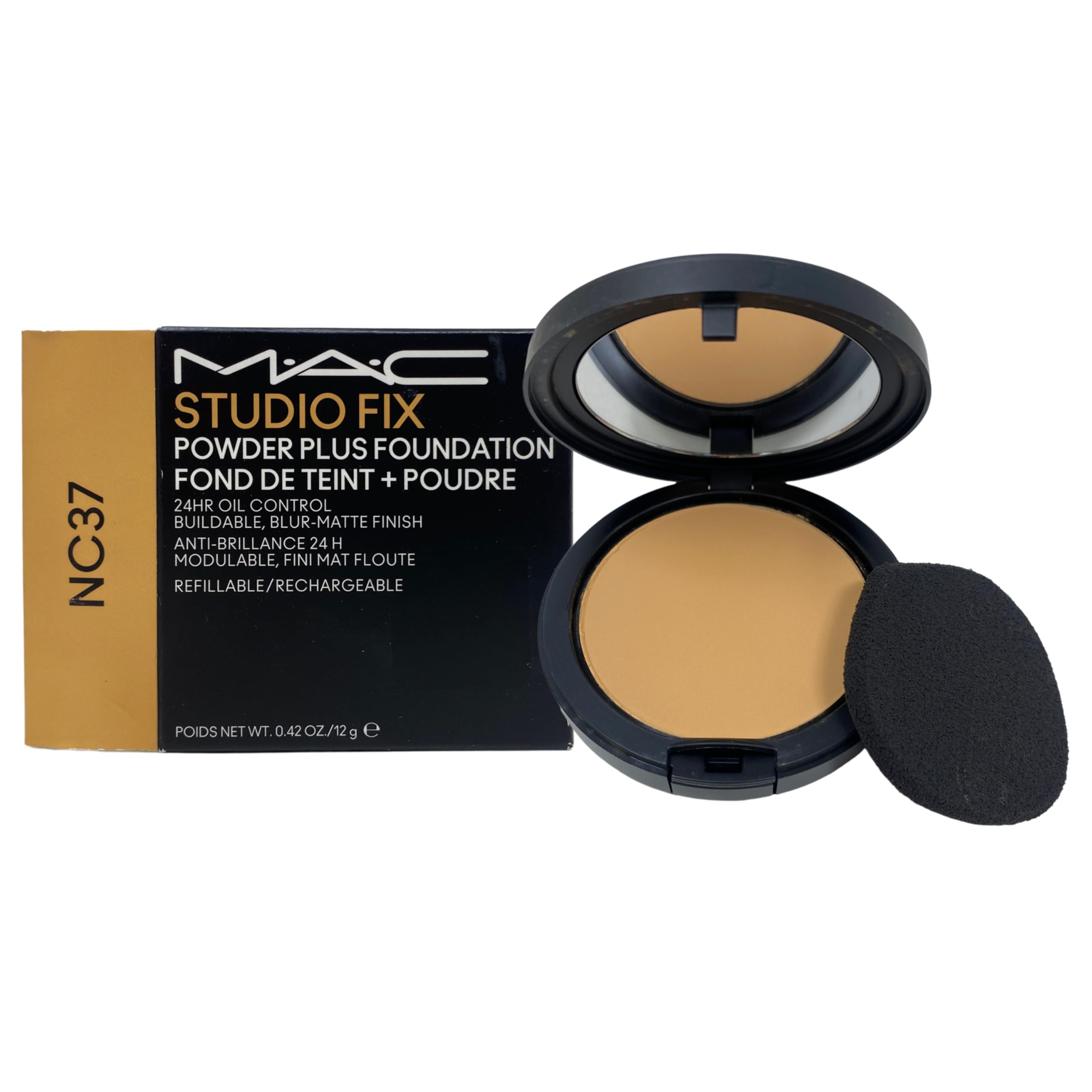 MAC Studio Fix Powder Plus Foundation 24HR Oil Control NC37 Medium Skin