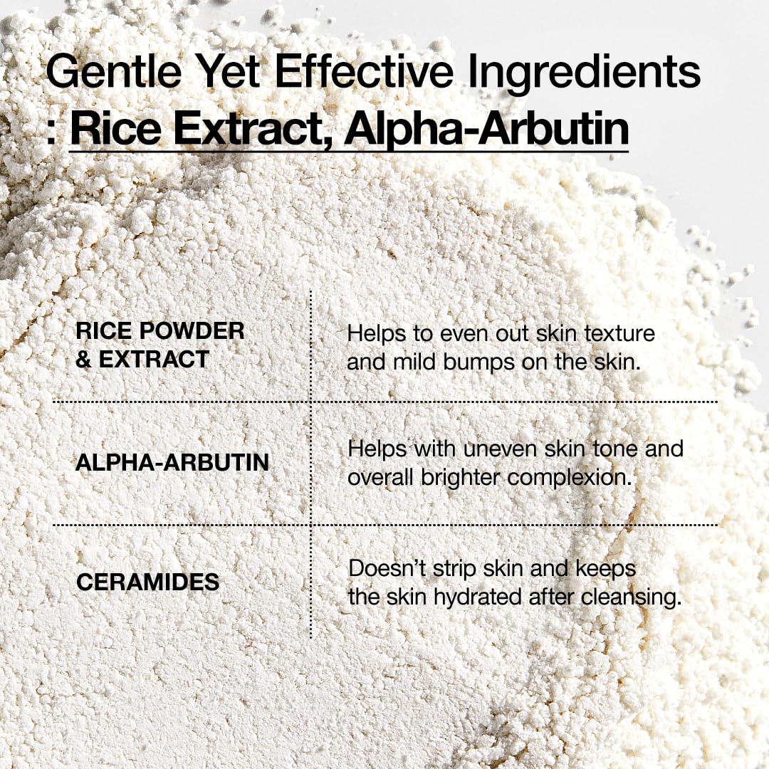 Anua Rice Enzyme Brightening Cleansing Powder, Rice Mask, Ceramide, Gentle Face Wash For Brightening, Radiant Skin, Facial Clean