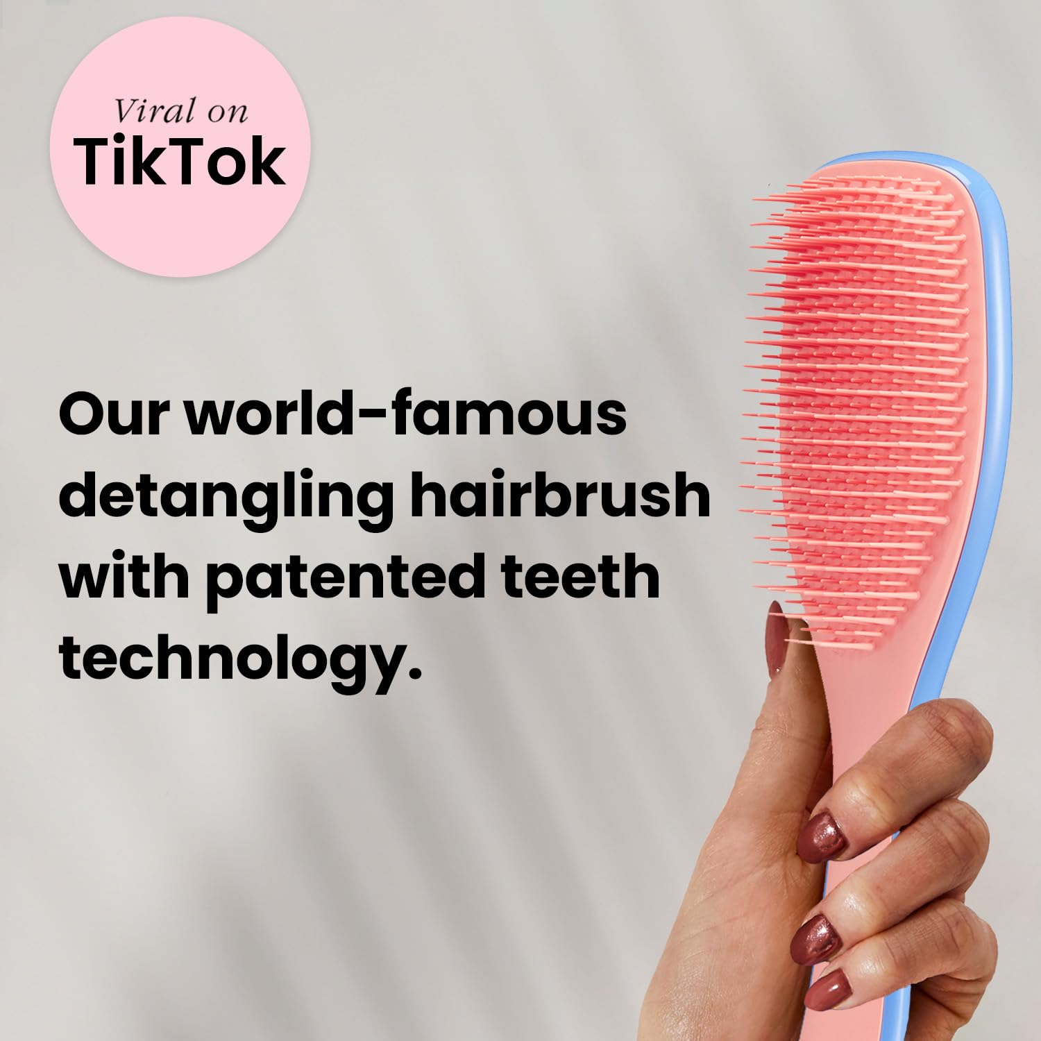 TANGLE TEEZER Ultimate Detangler Hairbrush - Regular Size, Plastic, Apricot Blaze, Reduces Breakage, Ideal for Wet & Dry Hair