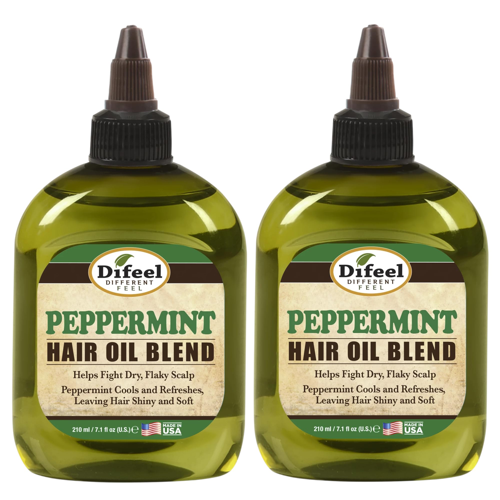 Difeel Peppermint Hair Oil Blend 7.1 Ounce (2Pack)