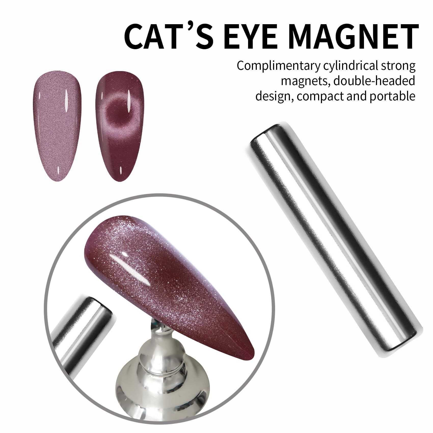 Maychao 15Ml Cat Eye Gel Nail Polish 1Pc Grape Gel Polish With Magnet Soak Off Holographic Magnetic Nail Polish For Nail Art Man