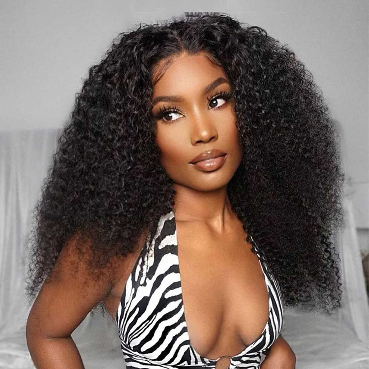 Isee Hair Hd Lace Front Wigs Human Hair Kinky Curly Wigs Wear & Go Glueless Lace Wigs For Women No Glue 4X6 Lace Pre Cut Wig Hum