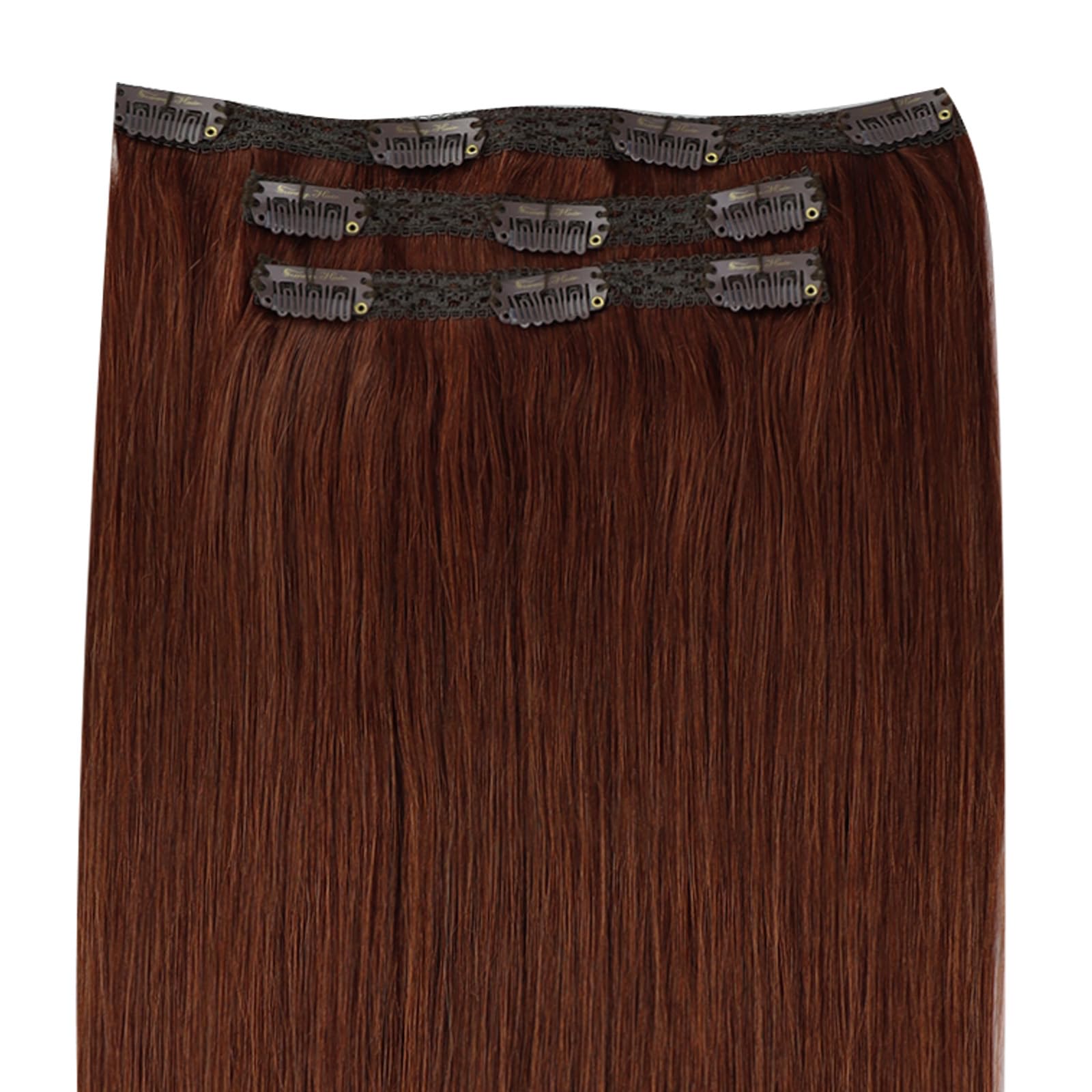 Sunny Auburn Clip In Hair Extensions 3 Pieces Dark Auburn Human Hair Extensions Clip Ins Red Brown Clip In Real Hair Extensions
