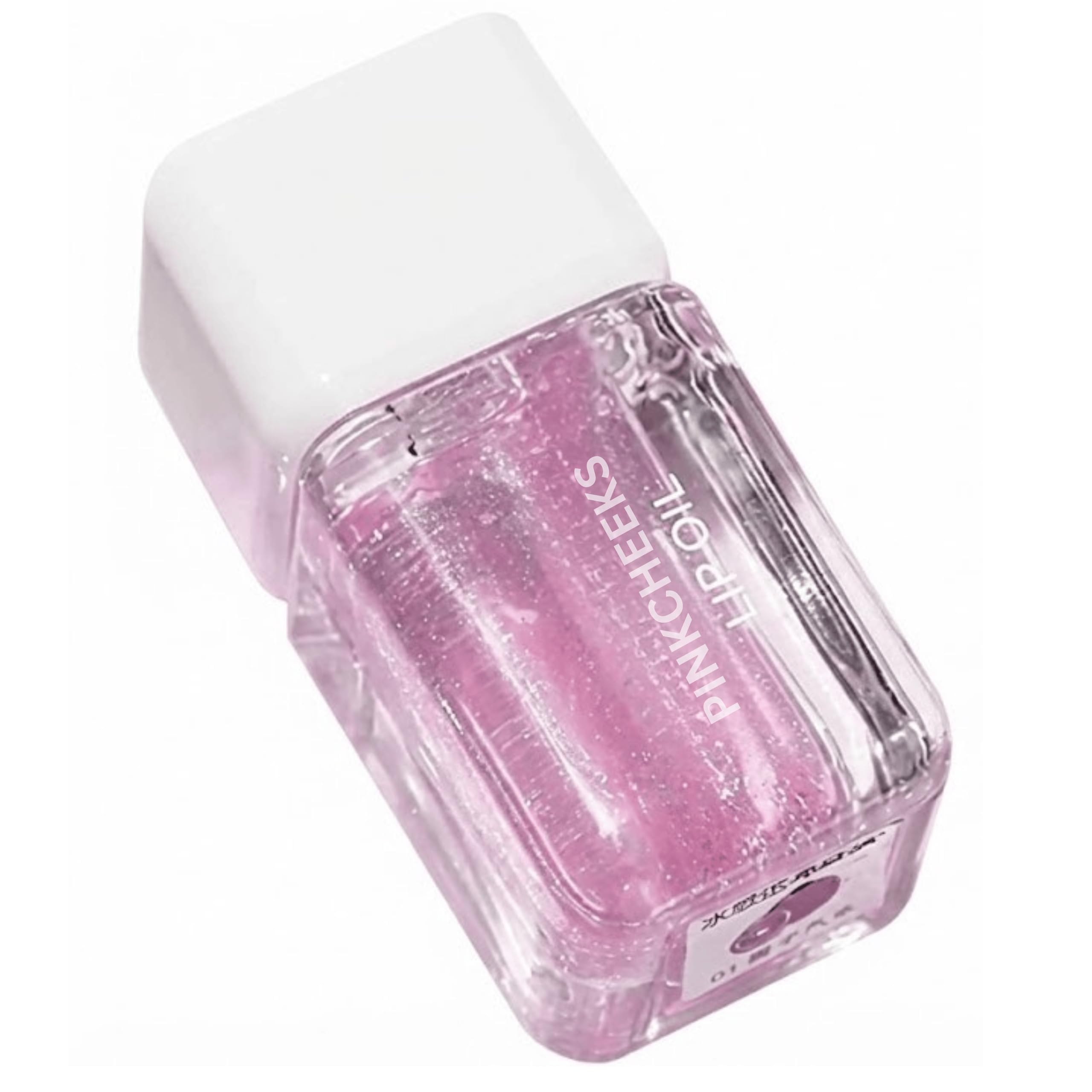 Korean Crystal Jelly Lip Oil Gloss  Shimmery Tinted Pink | NonSticky & Waterproof Lip Gloss | Natural Lip Plumping & Moisturiz