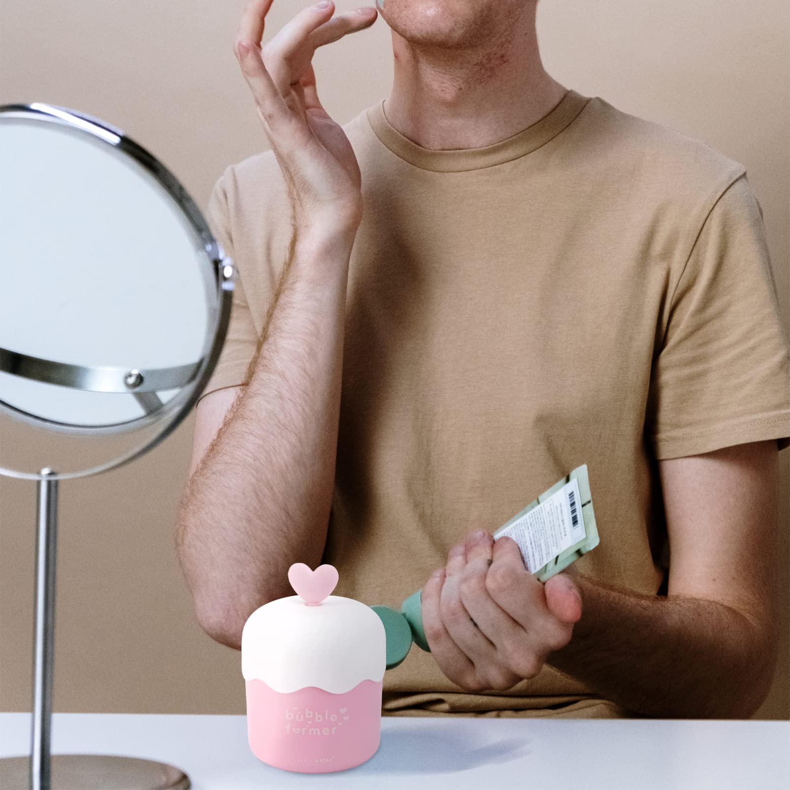 DOITOOL Face Wash Foam Maker for Face Wash, Facial Foamer Face Foam Maker Cute Foam Whip Maker, Facial Cleansing Tool Deep Skinc