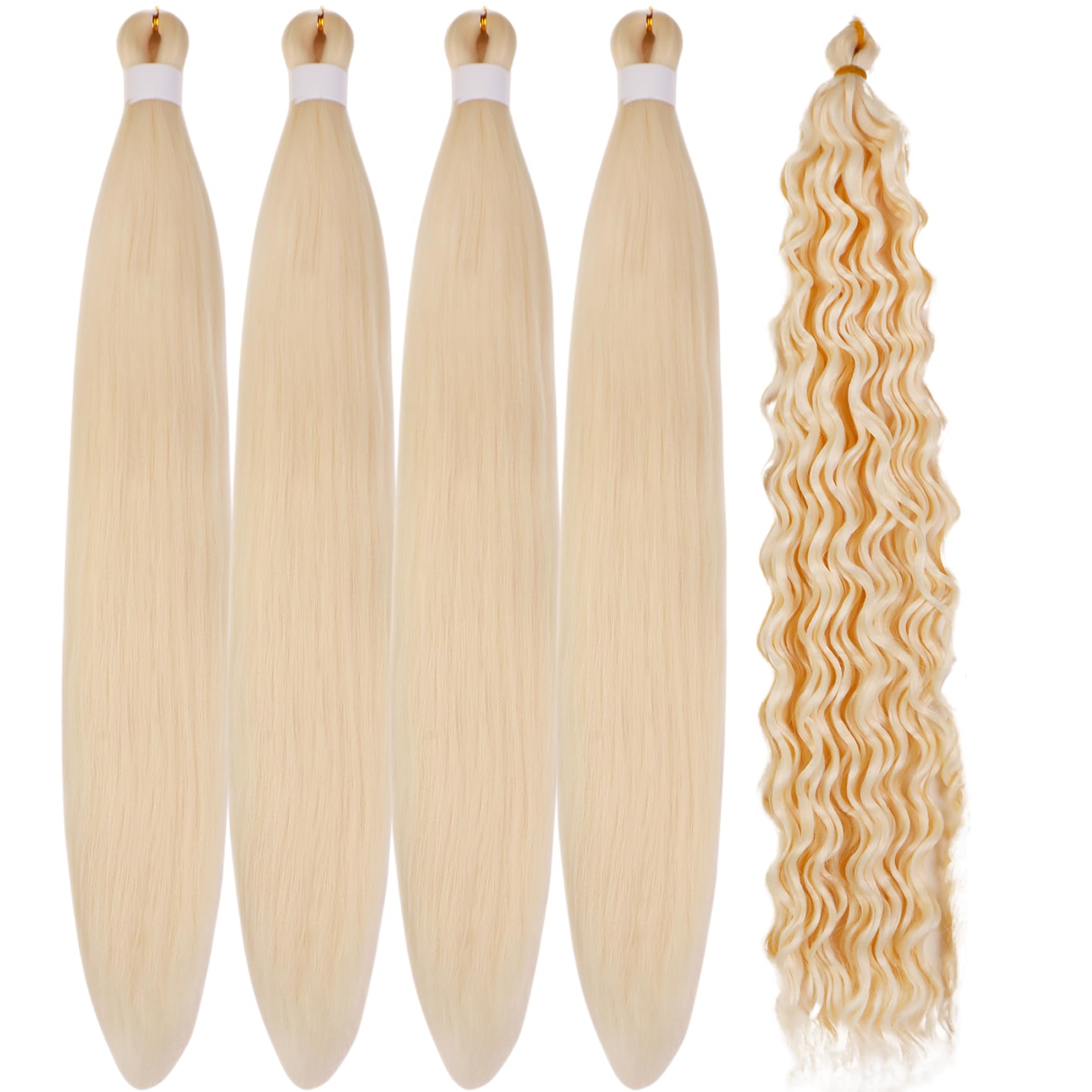 Gozill Blonde Braiding Hair Pre Stretched 613 Boho Braids Kanekalon Prestretched Braiding Hair For Bohemian Hair Ez Braid Micro