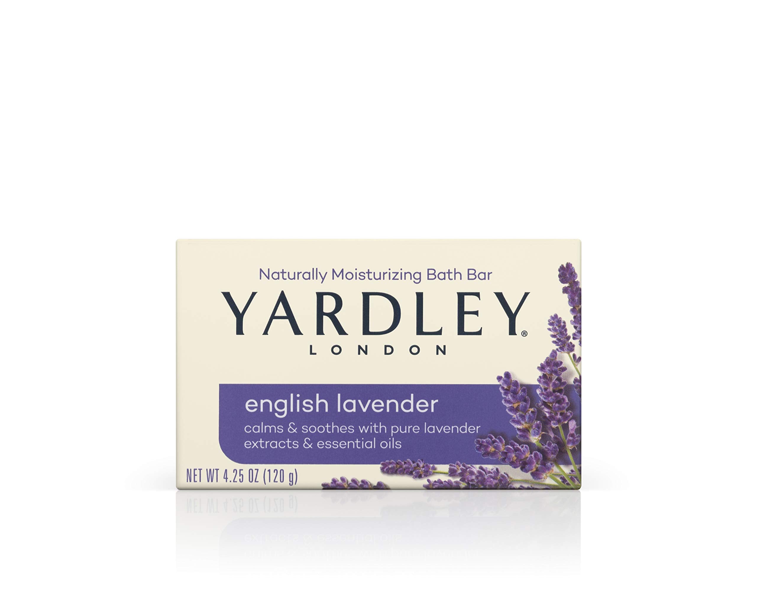 Yardley London English Lavender with Essential Oils Soap Bar, 4.25 oz Bar (Pack of 1)