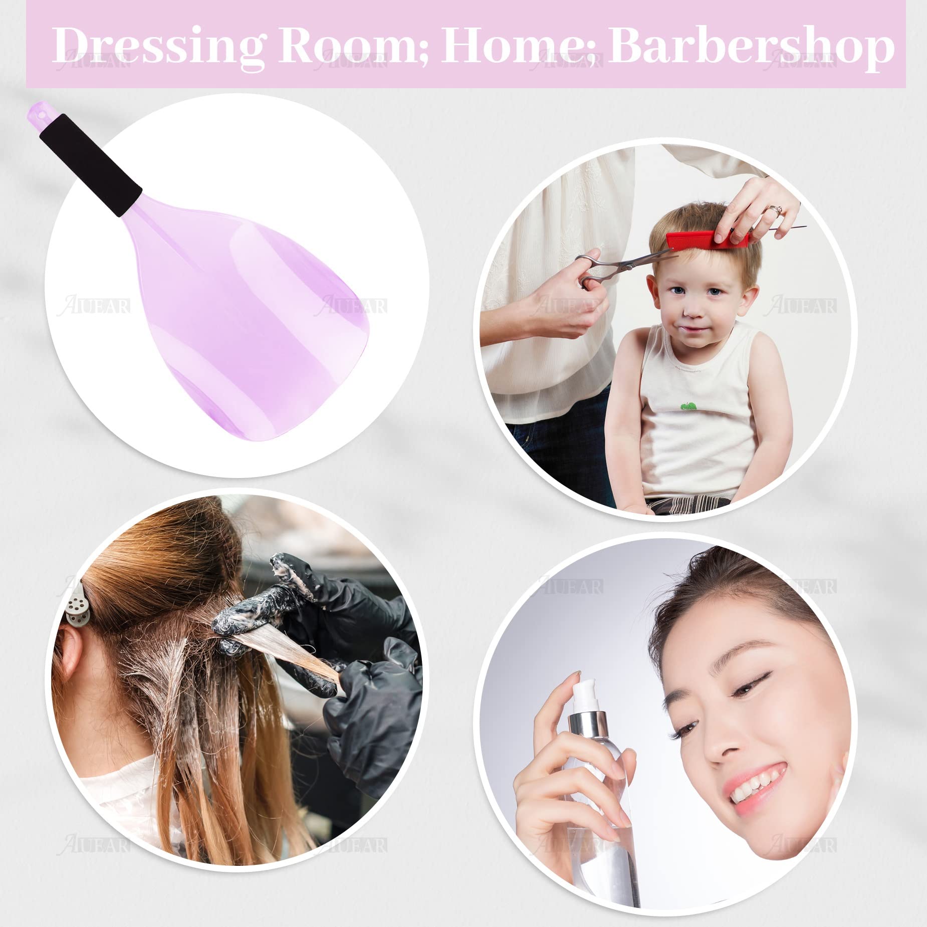 Auear, 2 Pcs Pro Barber Hair Salon Face Sheild, Hand-Held Hairspray Face Shields, Plastic Face Protective Cover For Hairdressing