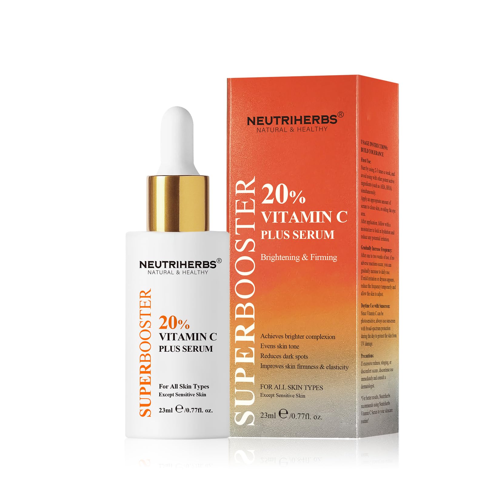 NEUTRIHERBS 20% Vitamin C Serum, Antioxidant Even Skin Tone0.77 Fl Oz