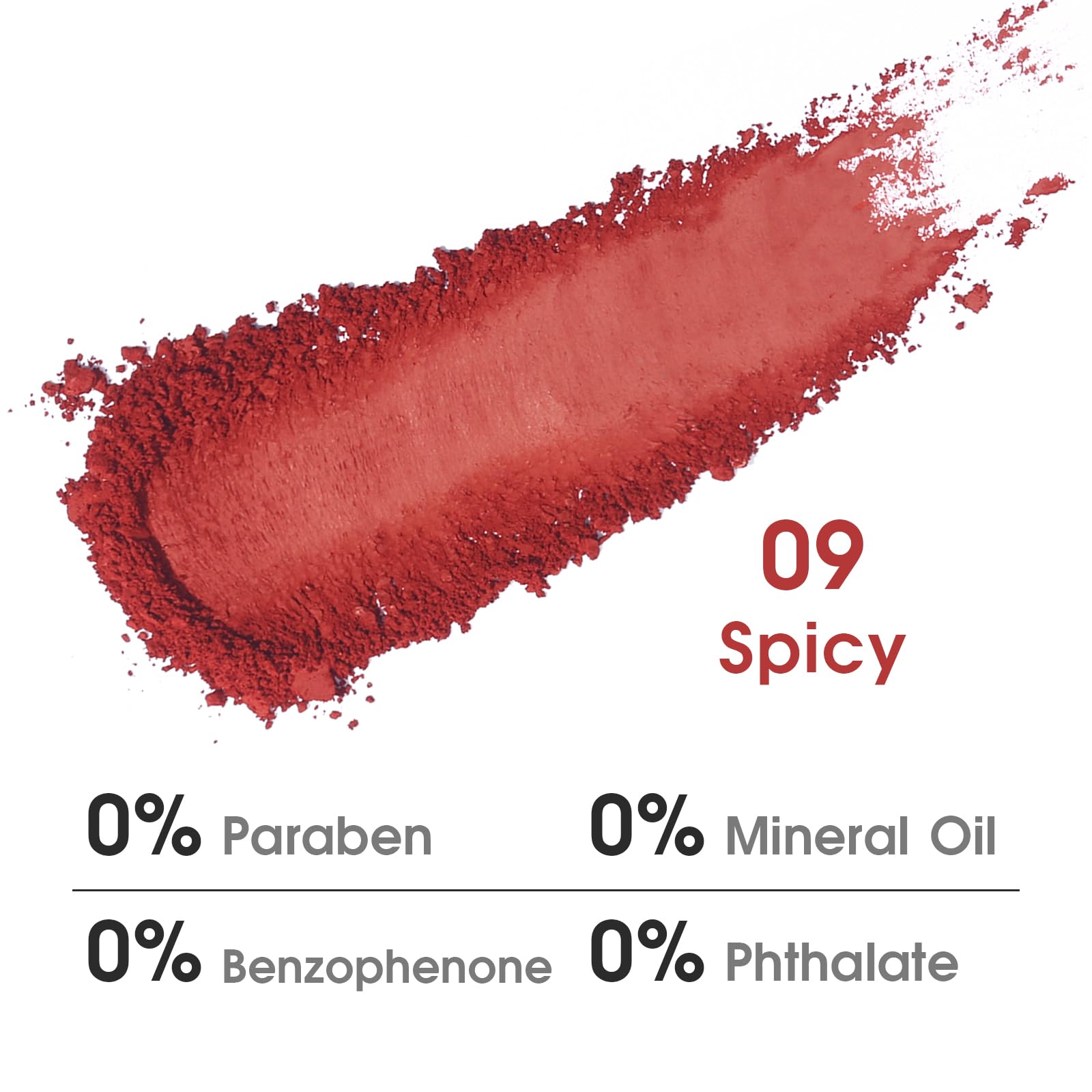 Ucanbe Red Single Eyeshadow Palette, Highly Pigmented Matte Eye Shadow Powder, Professional Long-Lasting Waterproof Makeup Palet