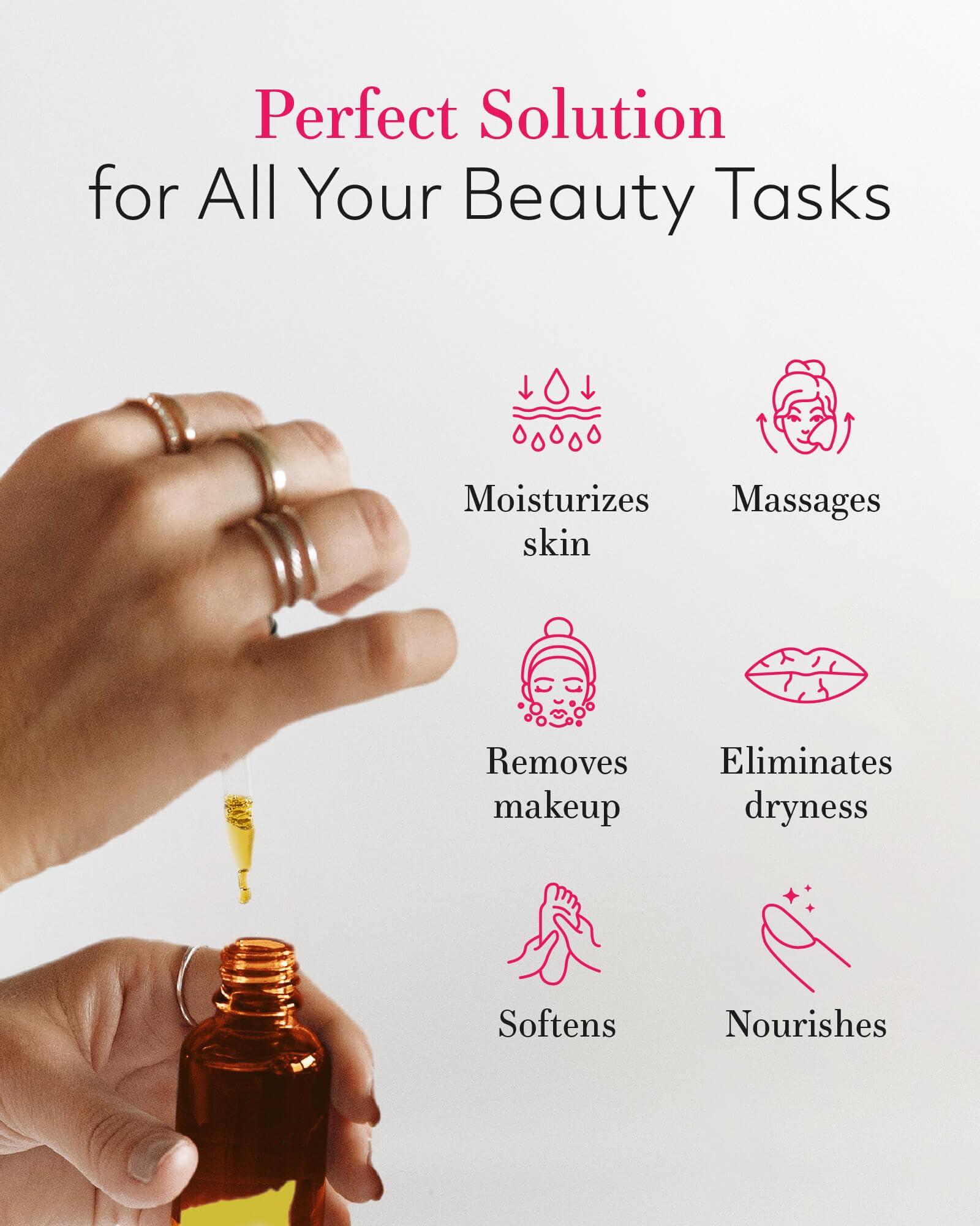 Leven Rose Jojoba Oil - 32 oz, Bulk Wholesale for Skin, Hair & Nails, Color: Rose, Model: LR