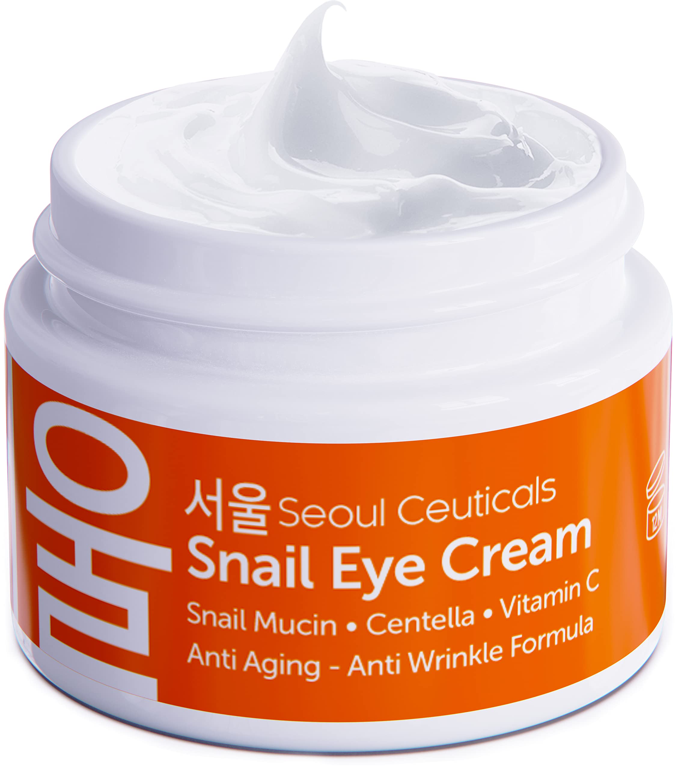 Seoulceuticals Korean Skin Care Snail Eye Cream - 975% Snail Mucin Korean Beauty Skincare Anti Aging Under Eye Anti Wrinkle Eye