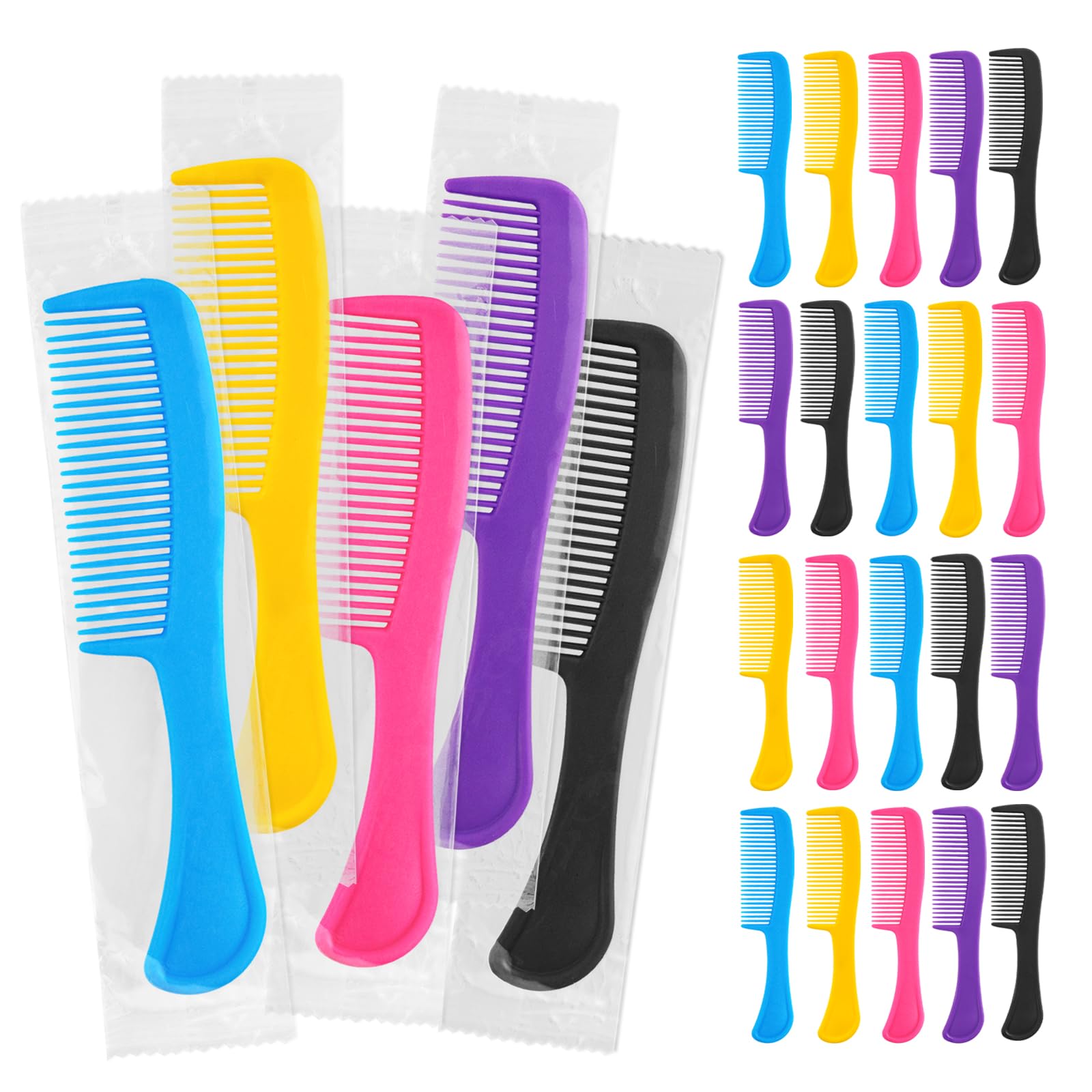 200 pcs Combs In Bulk Individually Wrapped, Colorful Hair Combs, Bulk Combs For Homeless Individually Wrapped For Women,Kids,Hot