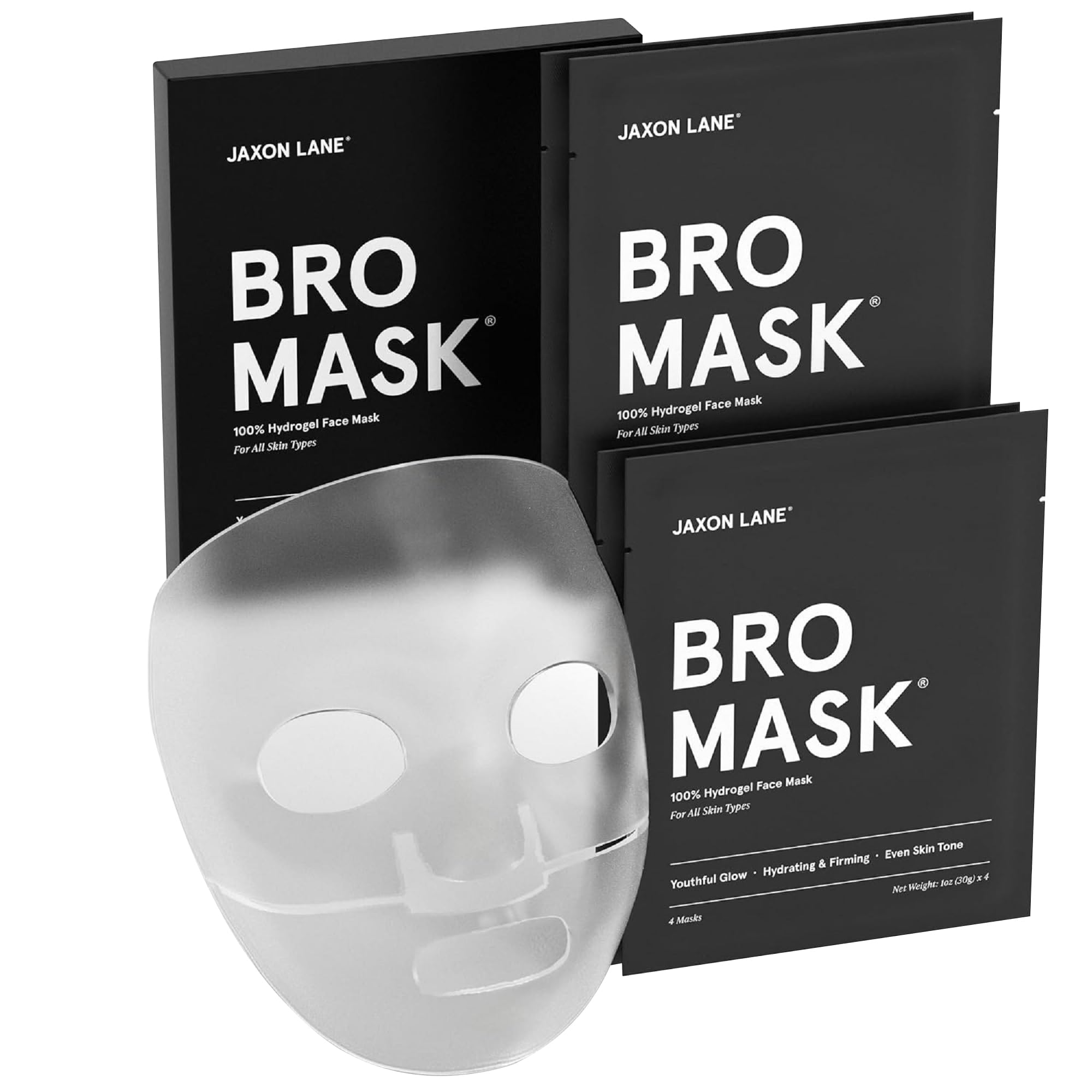 Bro Mask: Korean Face Mask For Men  2 Pc. Hydrating Anti Aging Sheet Masks Contains Vitamin C, Vitamin E, Hyaluronic Acid, Hydro