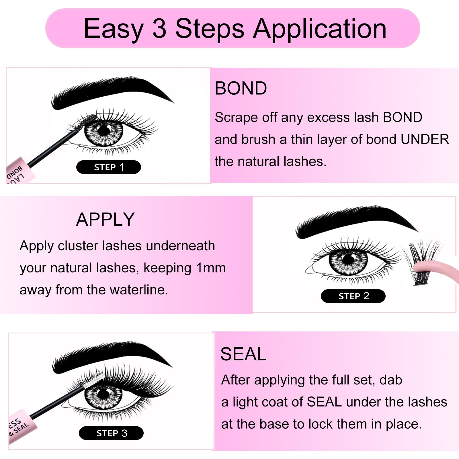 Lash Bond And Seal For Eyelash Extensions Cluster Lash Glue Long Lasting Eyelash Glue Waterproof Diy Lash Extension Glue Individ