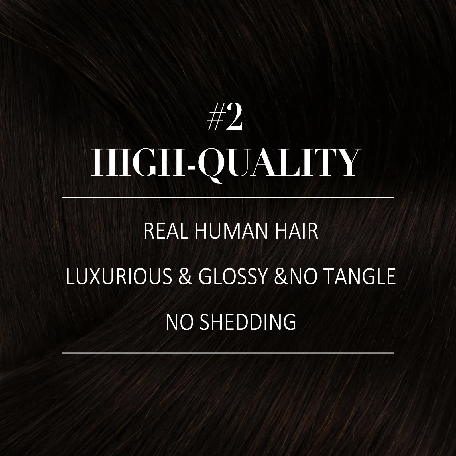 YoungSee 135G Clip in Hair Extensions Darkest Brown Lace Clip in Extensions Brown Easy to Blend with Natural Hair 18Inch 7Pcs