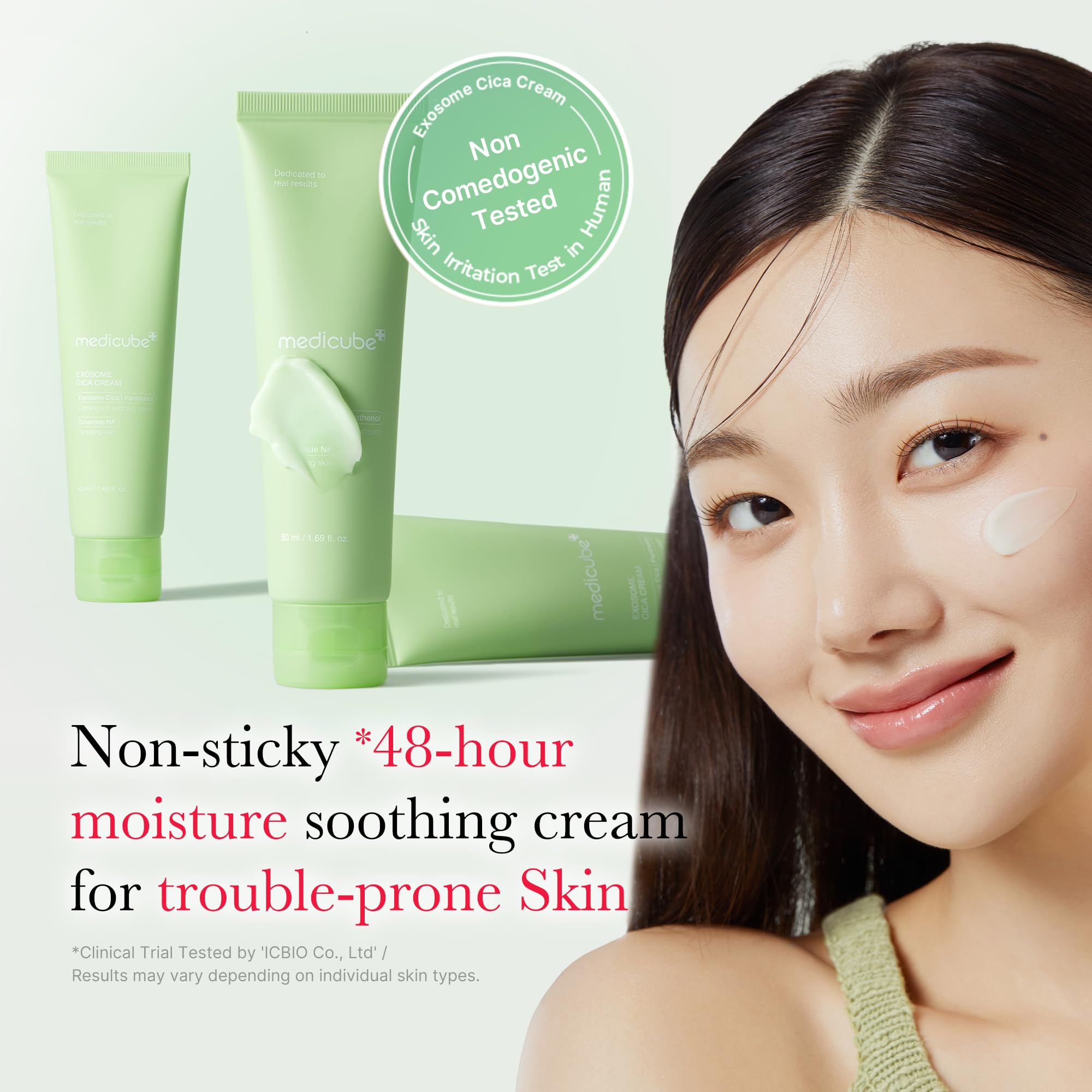 Medicube Exosome Cica Tea Tree Cream For Sensitive Skin With Centella Asiatica Help Reduce Redness And Breakouts. | Low-Irritati