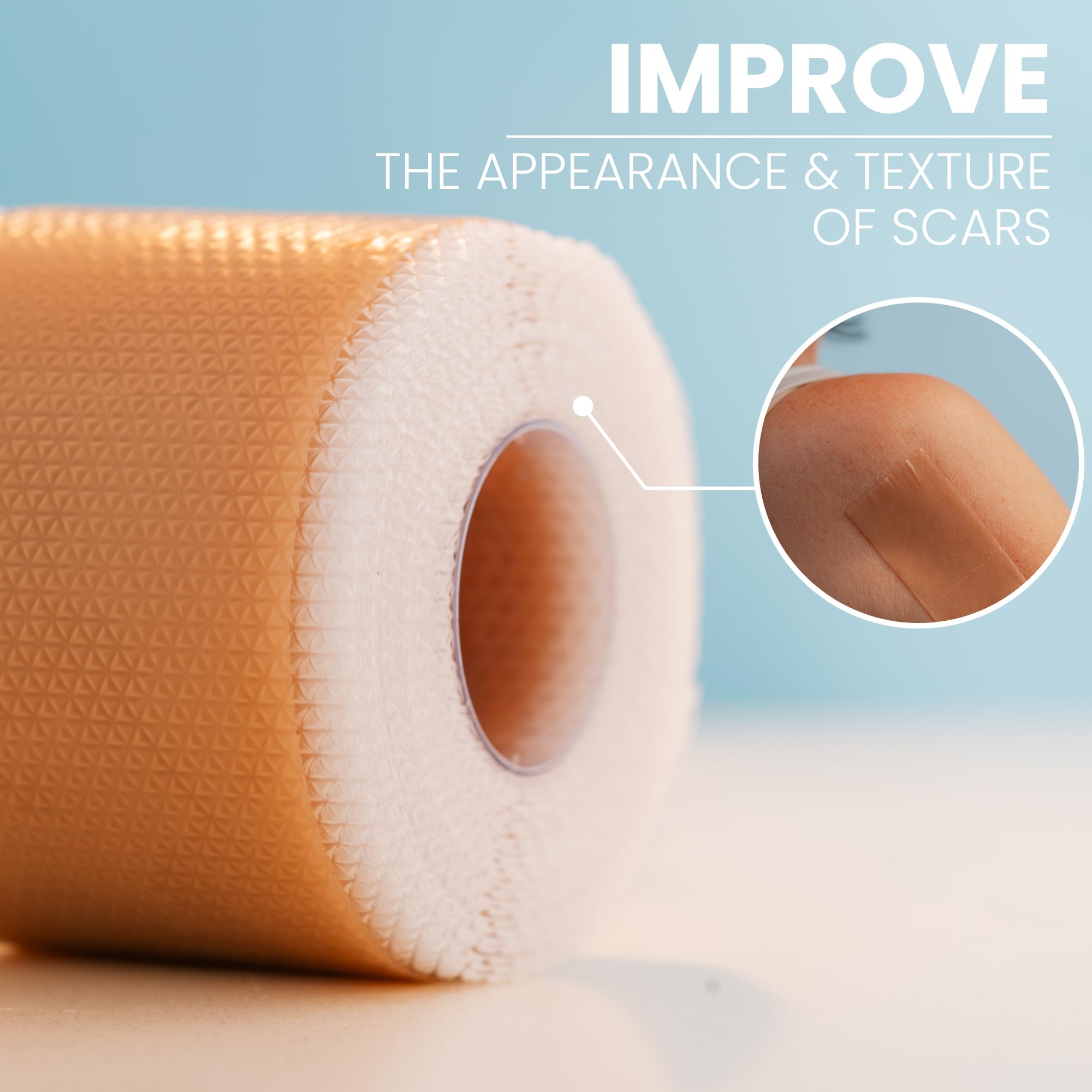 Soft, Medical Grade Silicone Tape For Scars (1.6    X 120   ) - Reduce The Appearance Of Surgical, C Section, Hypertrophy, Keloi