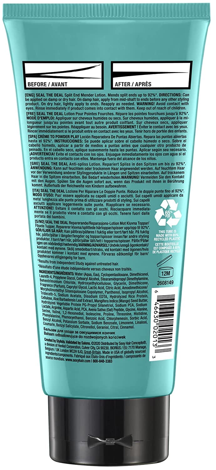 Sexyhair Healthy Seal The Deal Split End Mender Lotion, 34 Oz, Mends Split Ends, All Hair Types