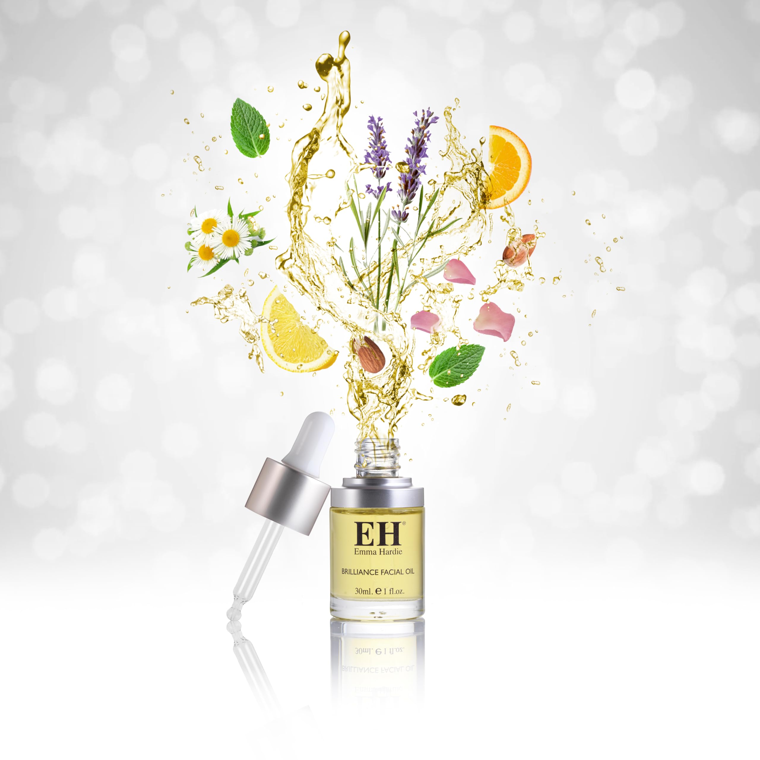 Emma Hardie Brilliance Facial Oil, Lightweight Face Oil with Sweet Almond Oil, Grapeseed Oil, and Sunflower Oil, Anti Aging and