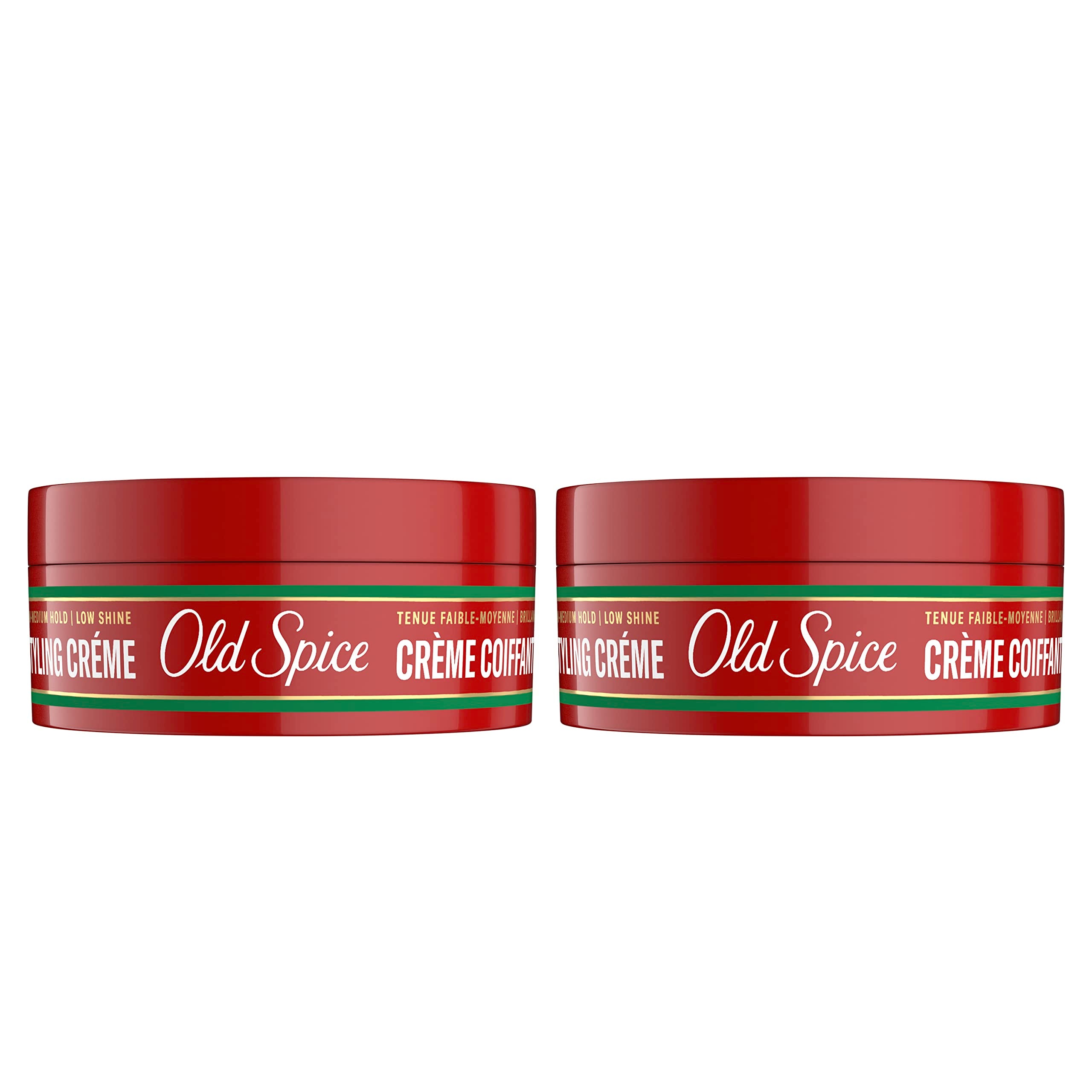 Old Spice, Hair Styling Crme for Men LowMedium HoldLow Shine 2.22 Each Twin Pack NEW Formula, 4.44 Fl Oz